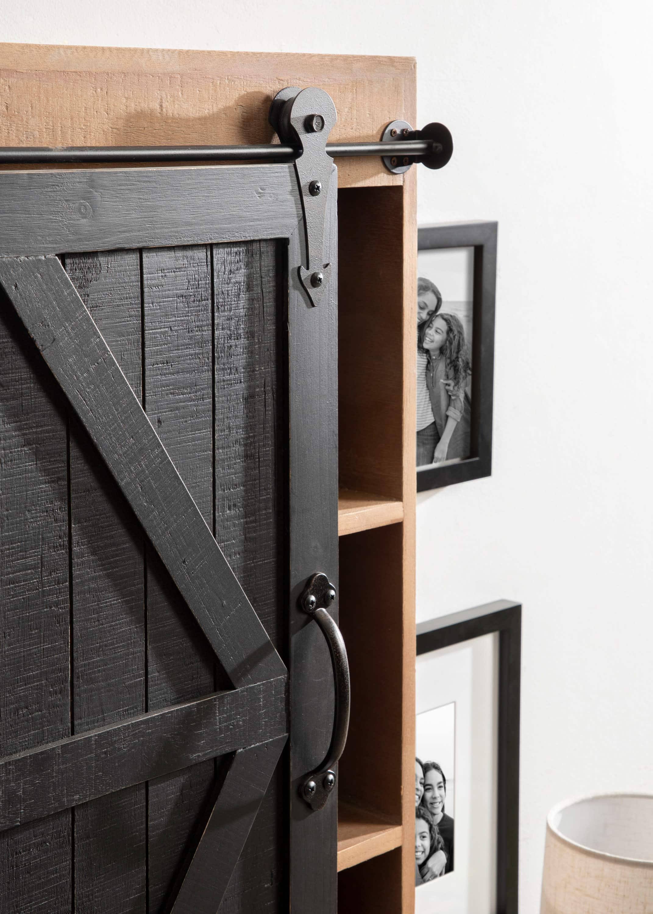 Kate and Laurel Cates Wood Sliding Barn Door Wall Storage Cabinet