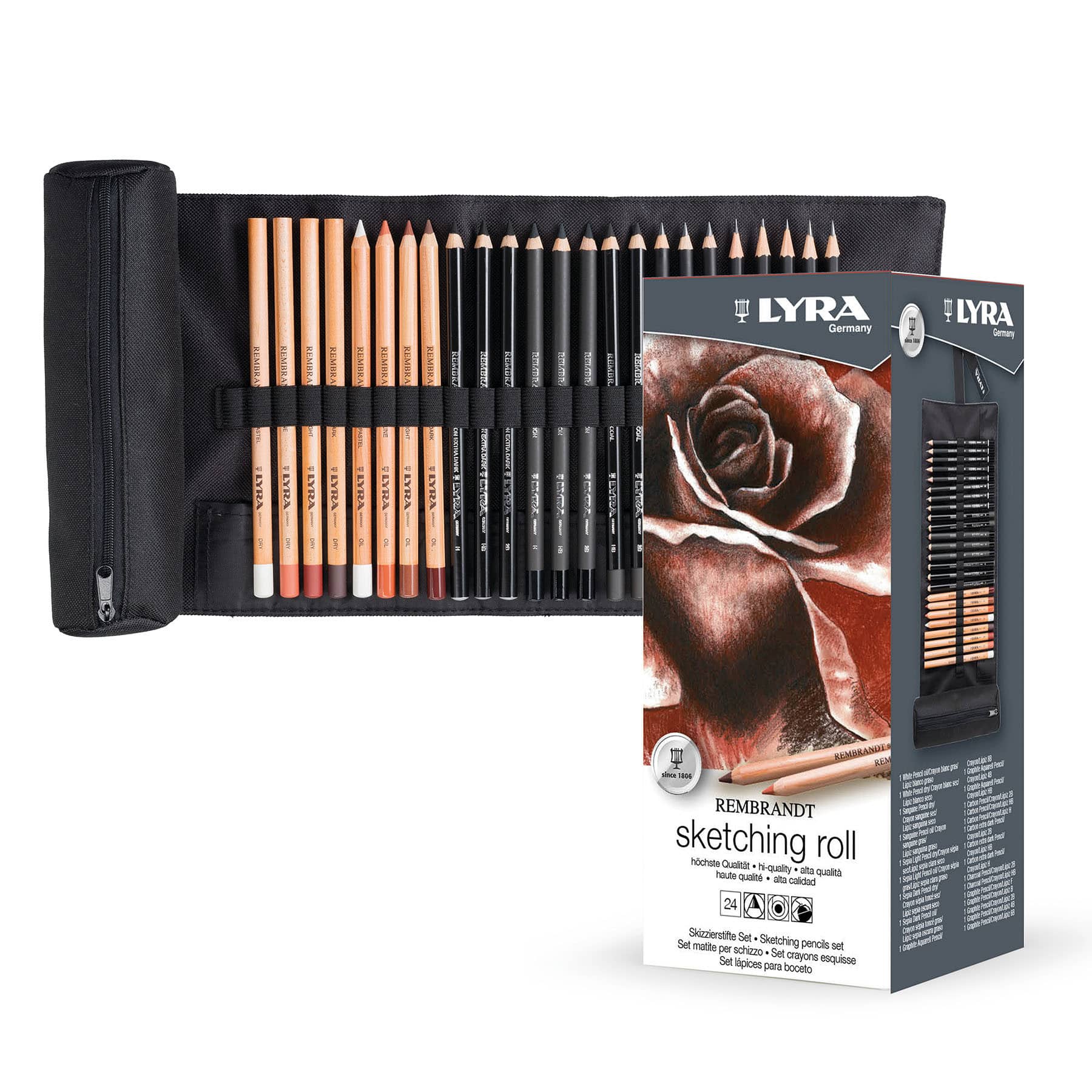 Lyra Rembrandt Sketching Pencil Set in Fabric Roll