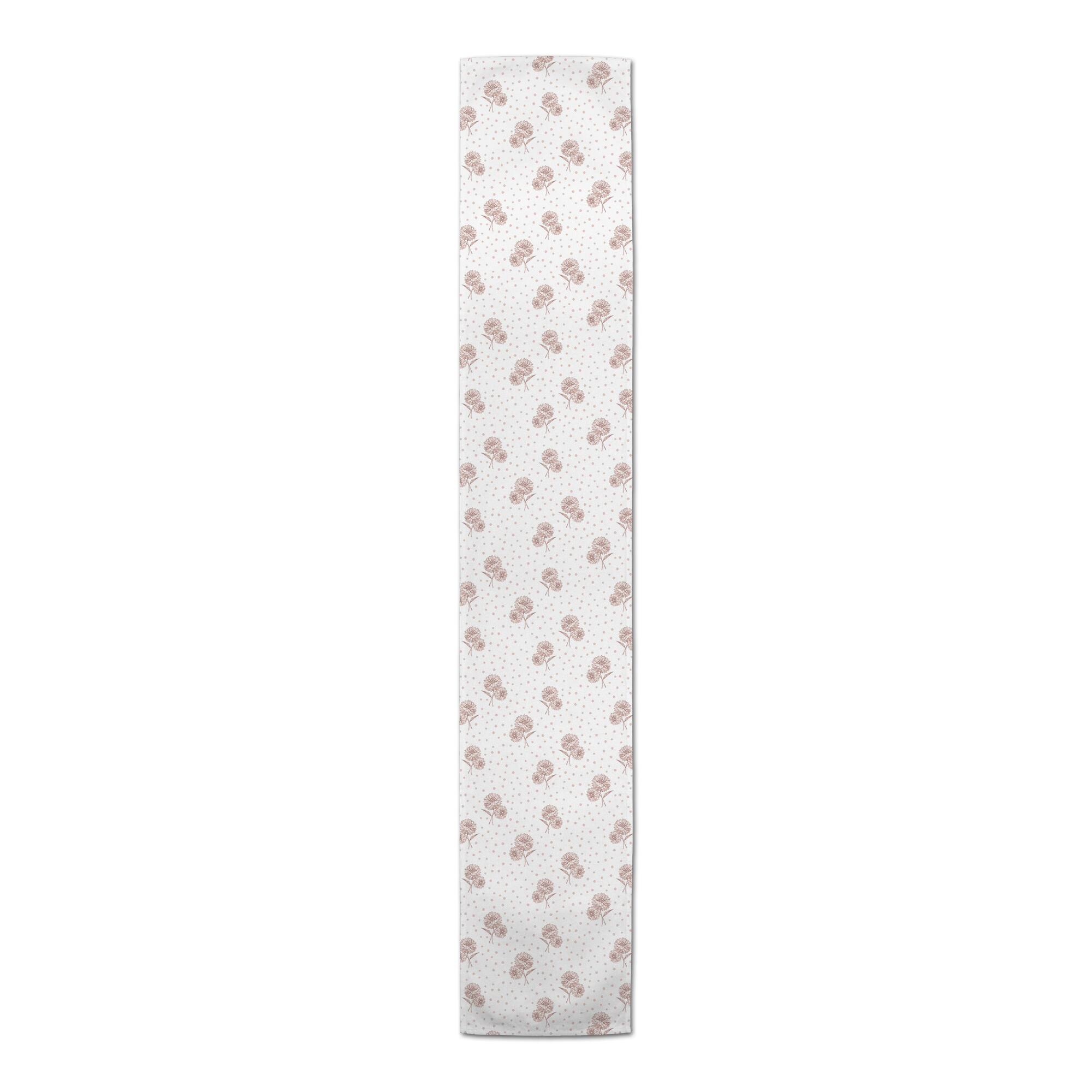 72" Floral Dots Cotton Twill Runner