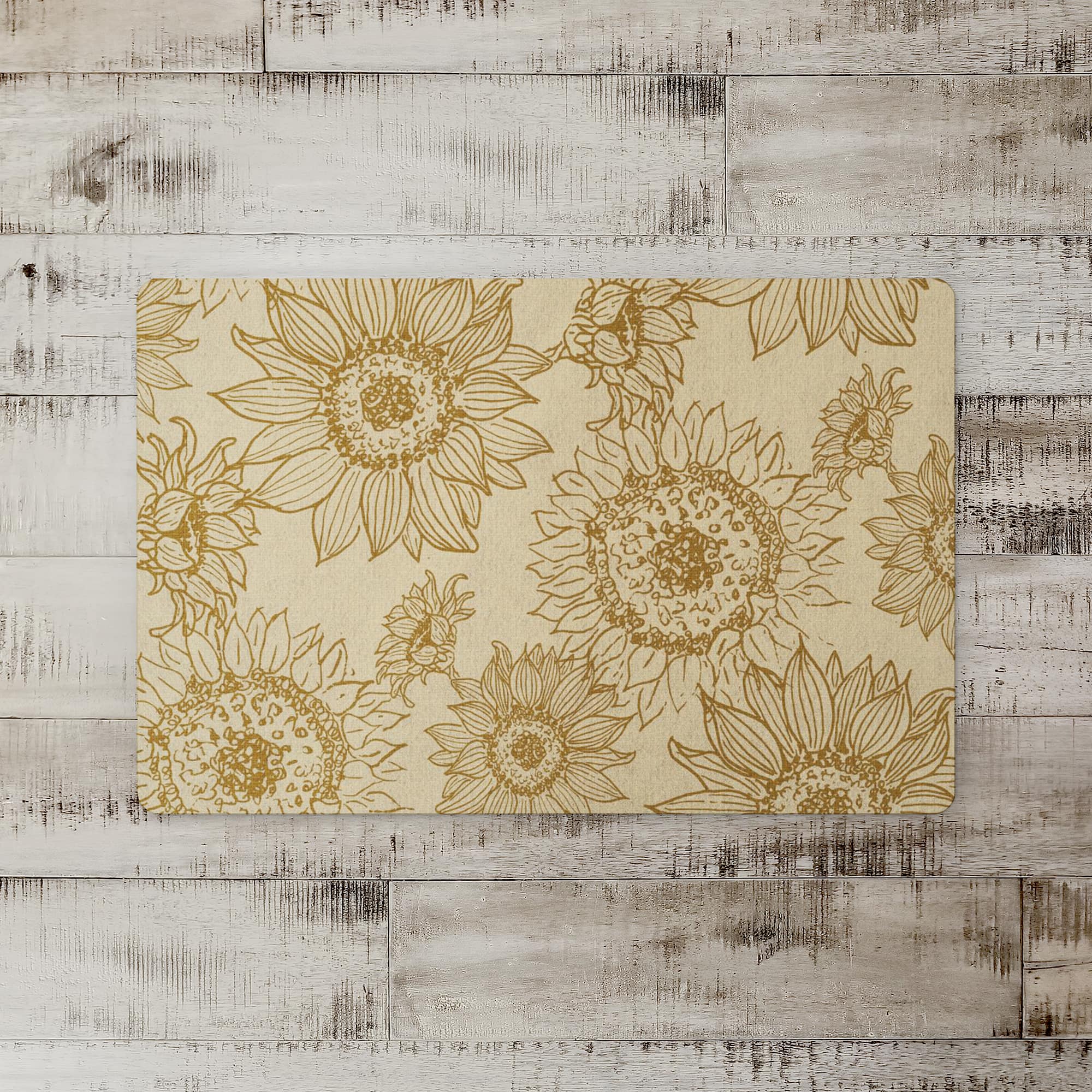 Large Sunflower Head Floor Mat