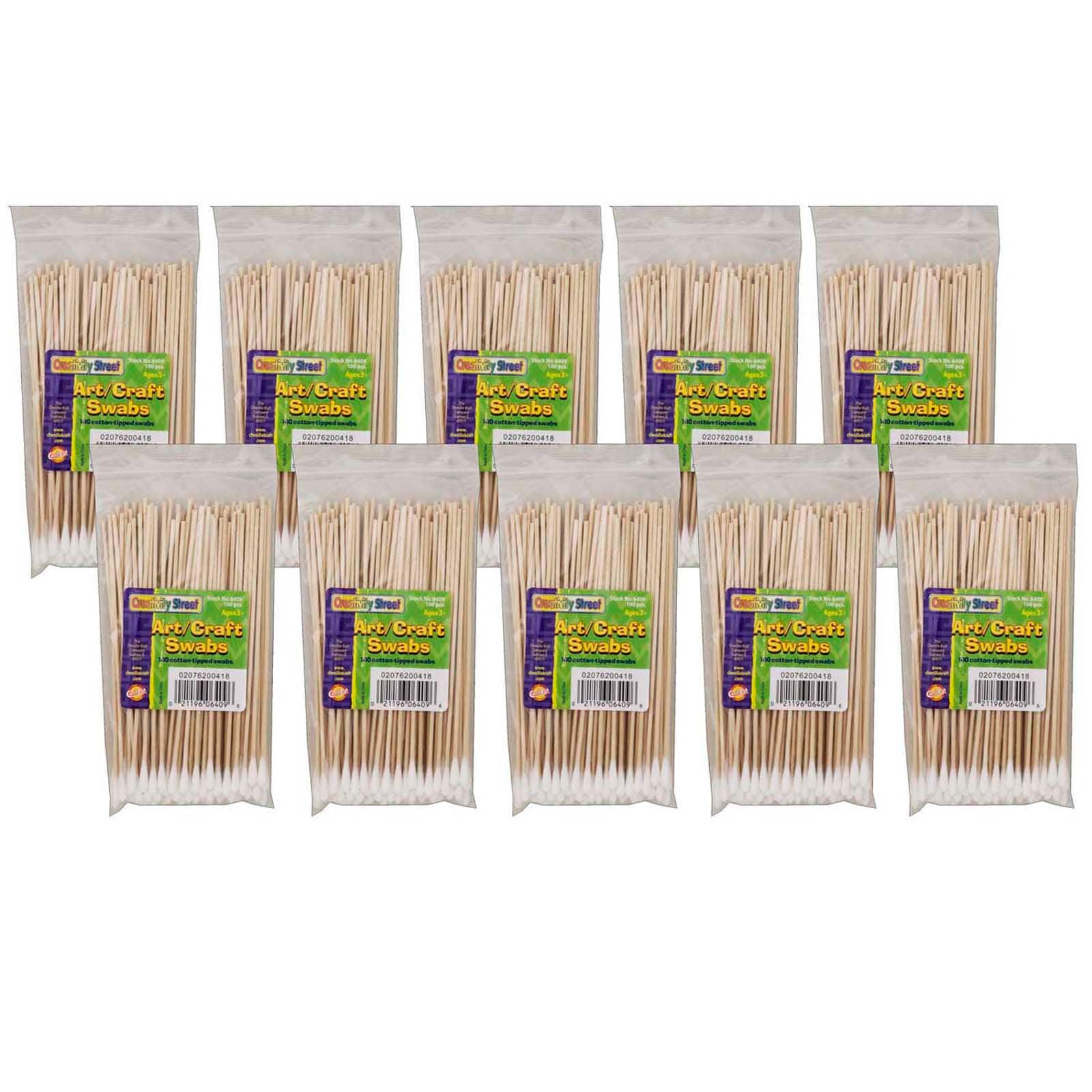 Creativity Street® Art & Craft Swabs, 20 Packs of 100