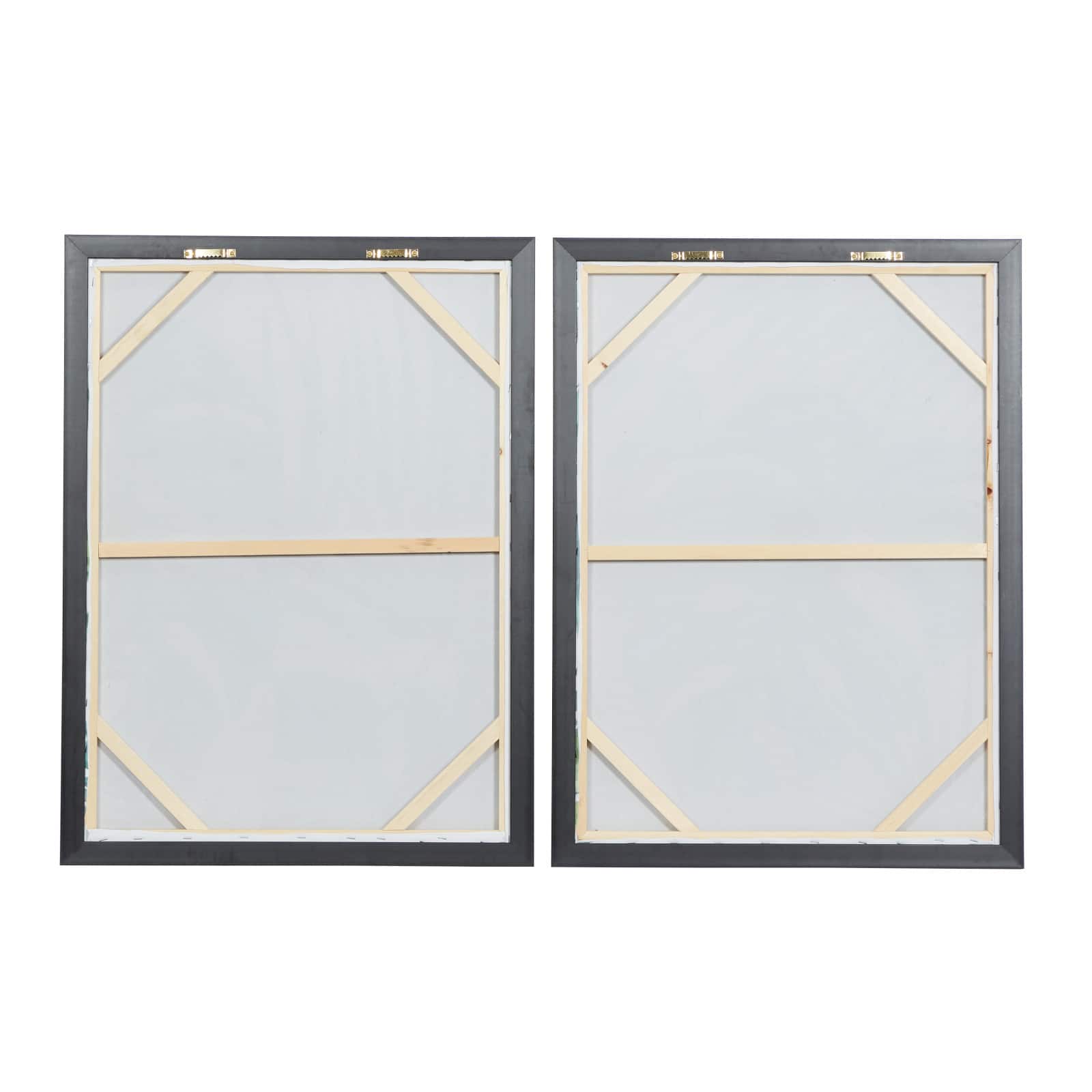CosmoLiving by Cosmopolitan Set of 2 Green Canvas Wall Art 24", 32"