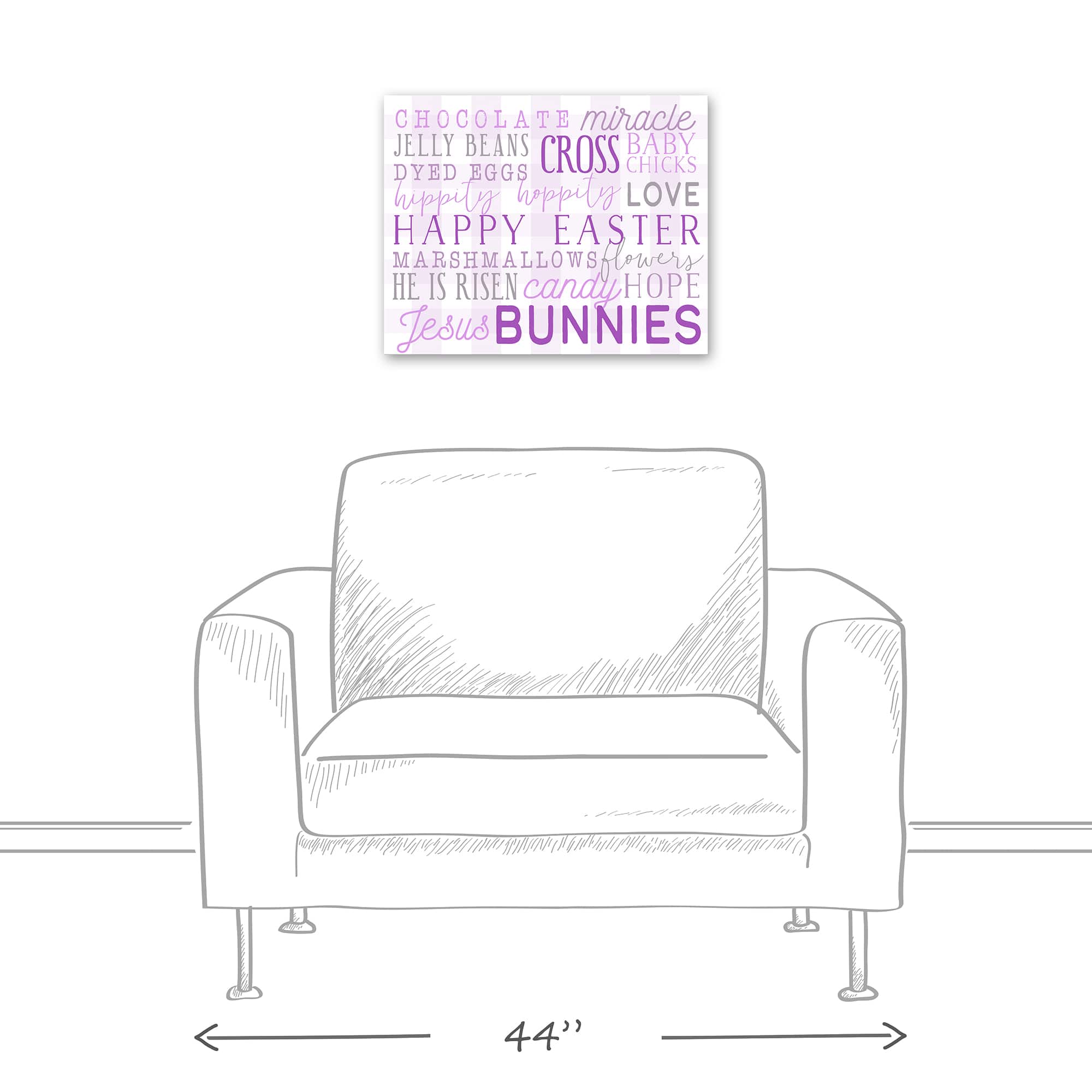 Easter Day Words 16" x 20" Canvas Wall Art