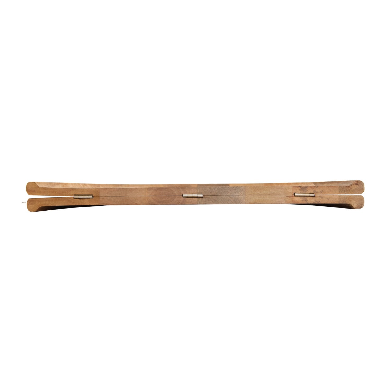 Hello Honey® 26" Natural & Gold Round Mango Wood Folding Cheese & Serving Board