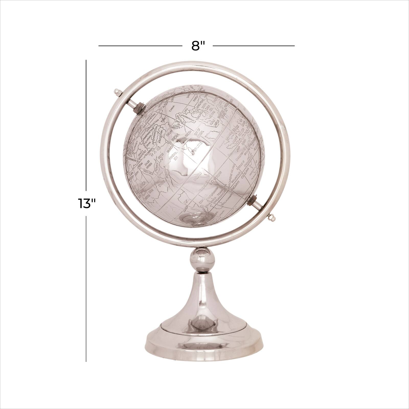 13" Silver Aluminum Glam Globe