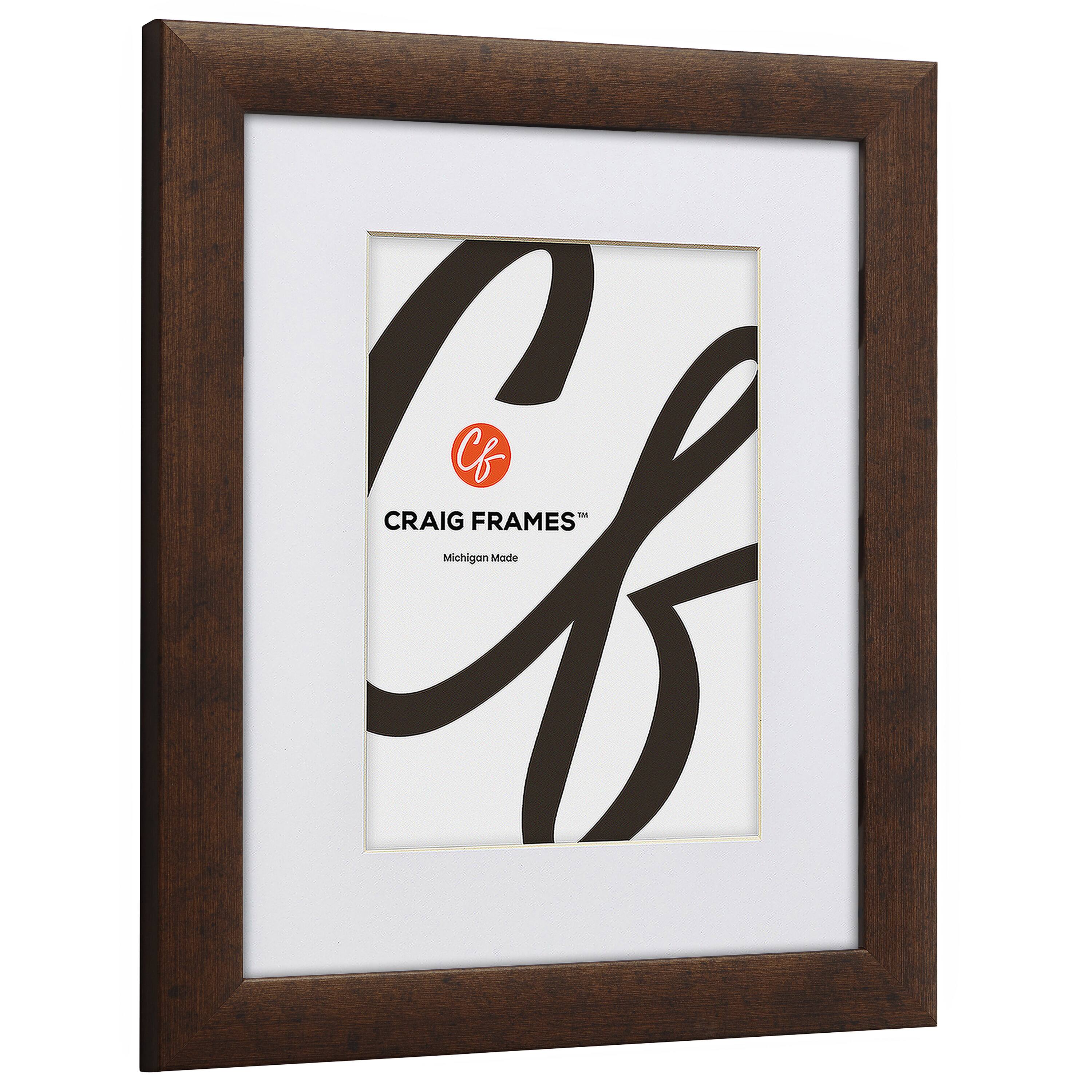 Craig Frames 4 Pack: Contemporary Rustic Copper Picture Frame with Mat