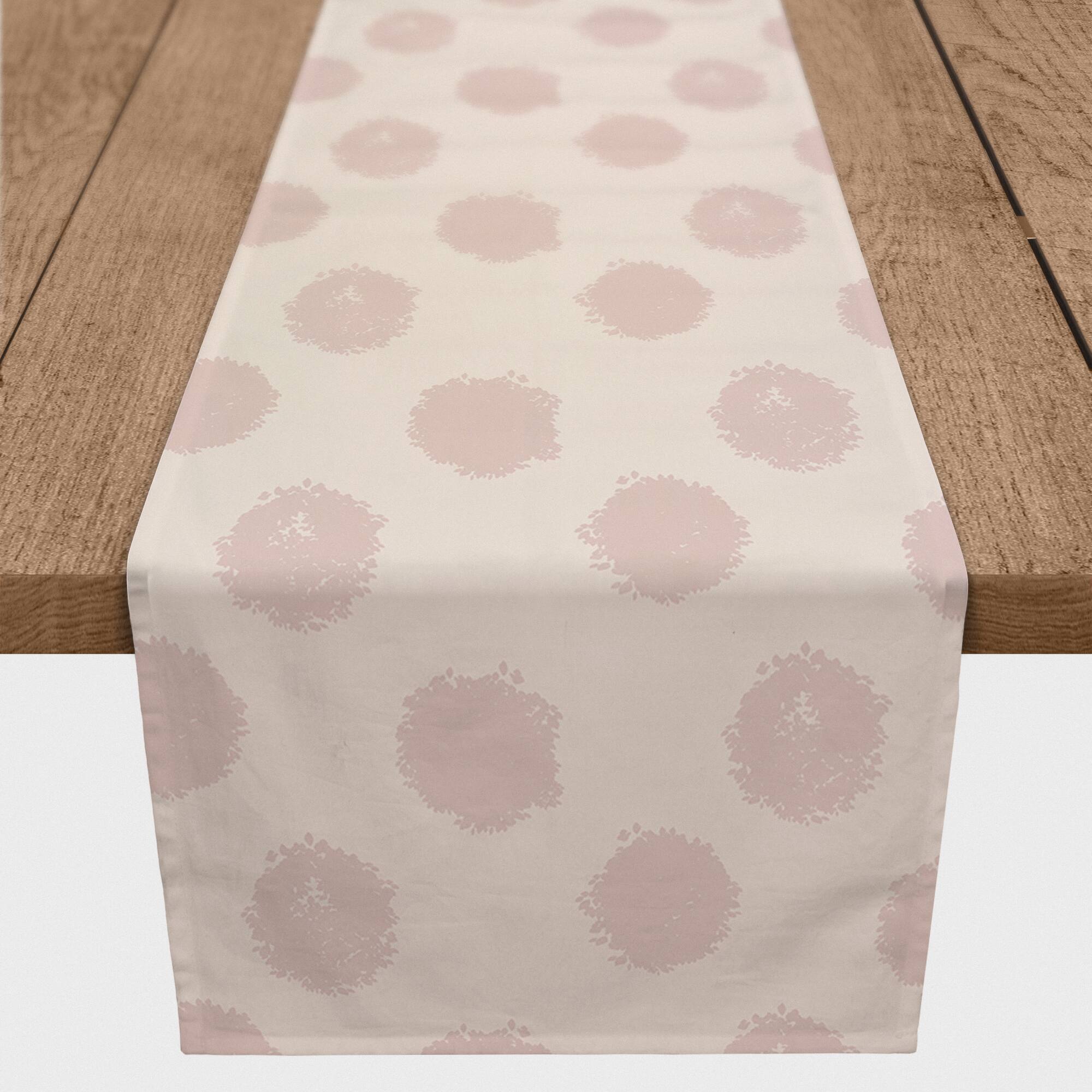 90" Polka Dots Cotton Twill Runner
