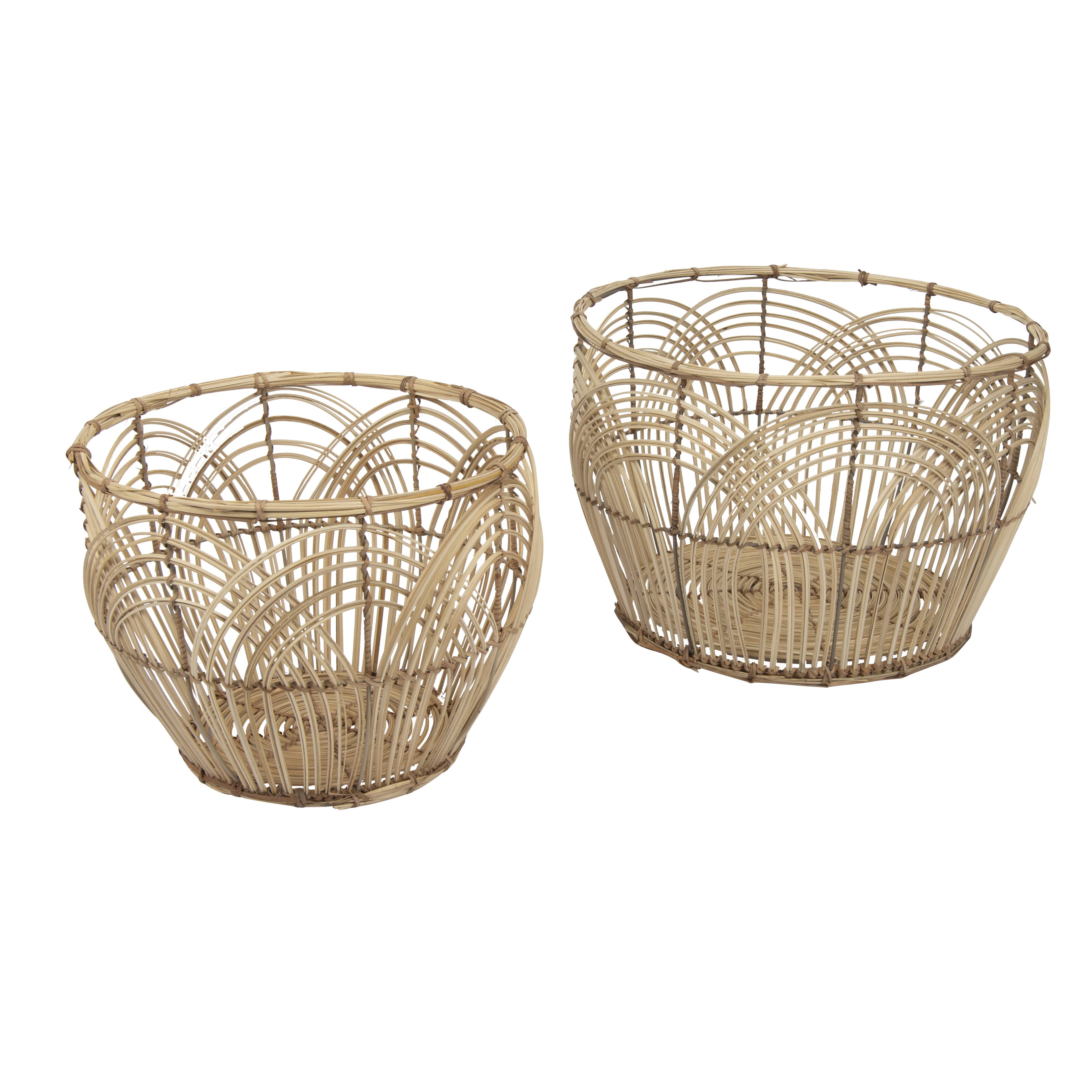 Hello Honey® Natural Handmade Decorative Rattan Basket Set