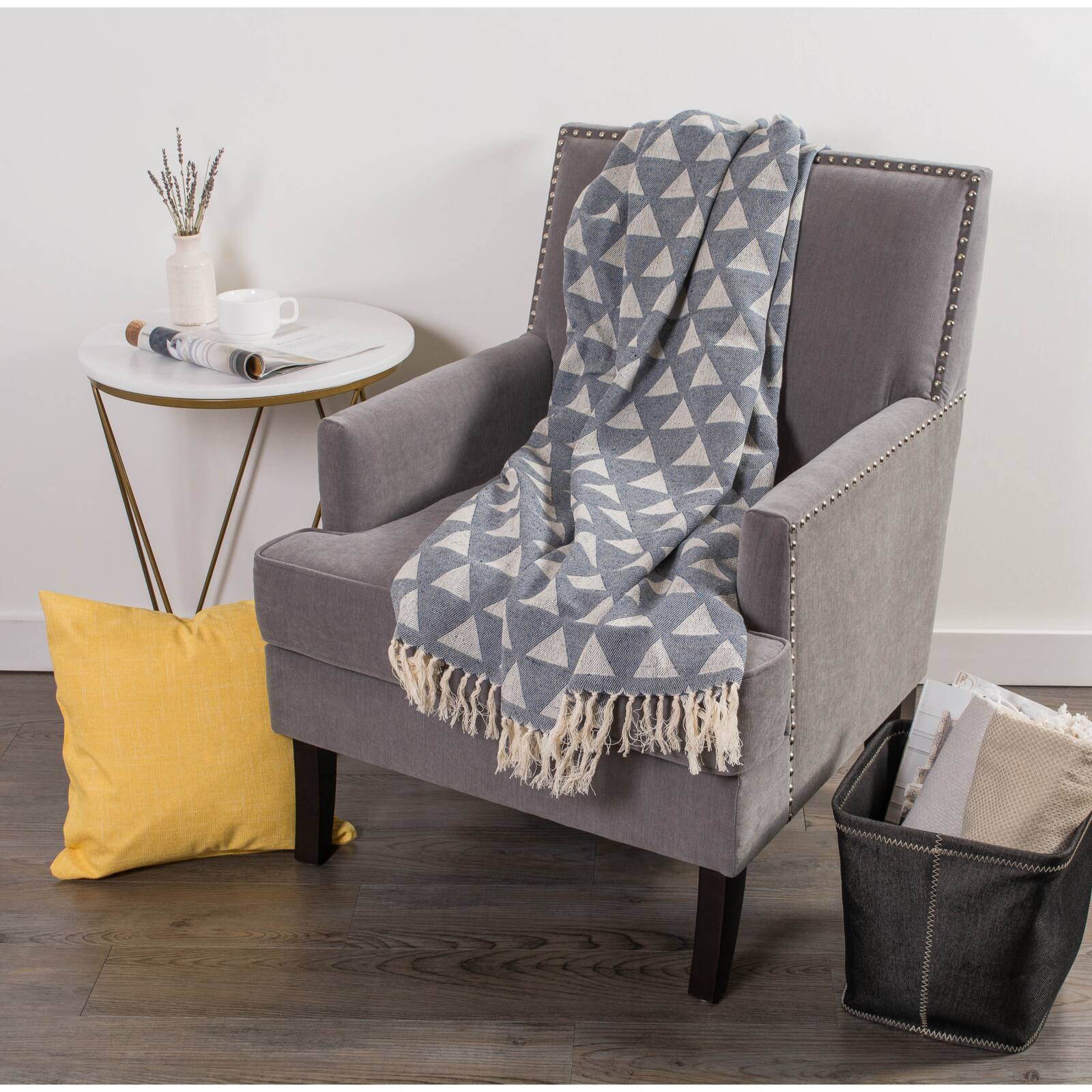 Triangle Throw French Blue"