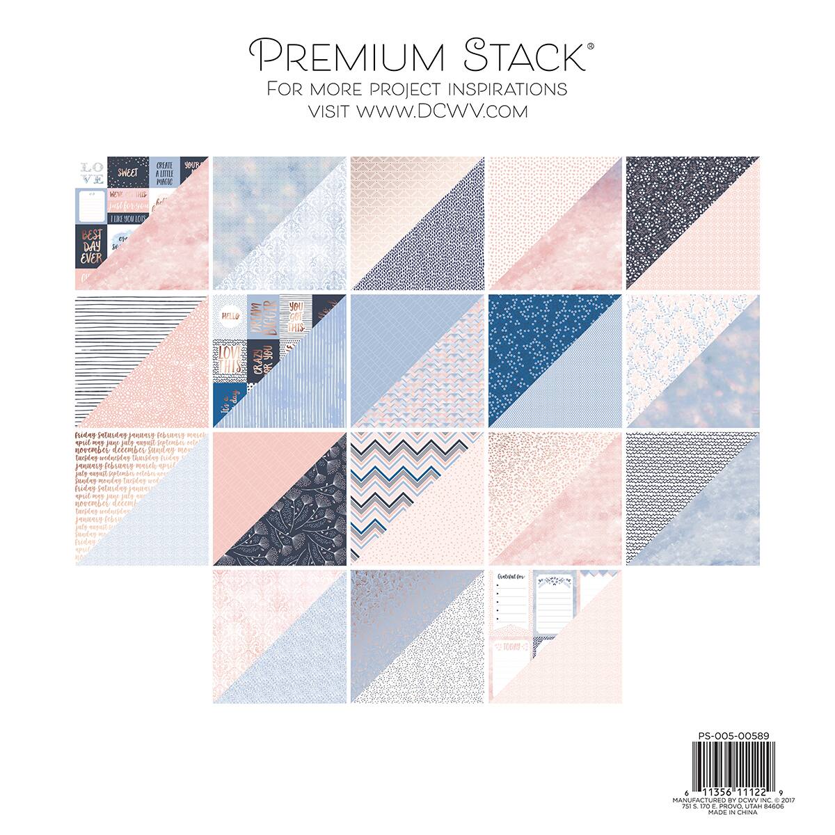 DCWV® 12" x 12" Peri & Peach Double‑Sided Cardstock Stack, 36 Sheets