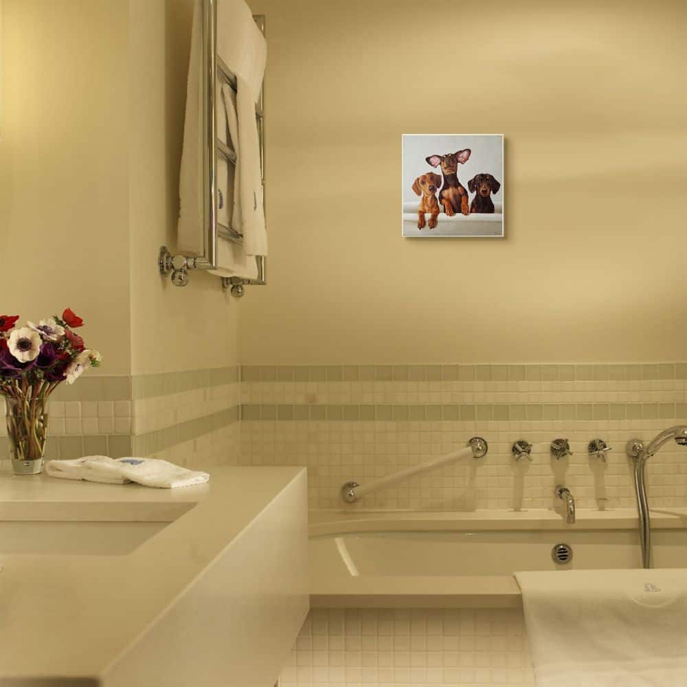 Stupell Industries Dachshunds in the Tub Wall Plaque