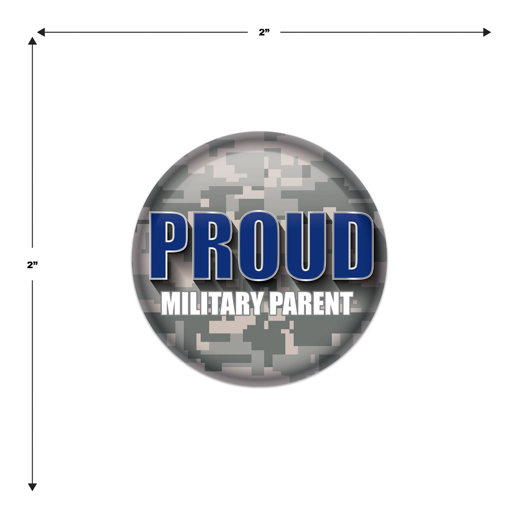 Beistle 2" Camouflage Proud Military Parent Buttons, 6ct.