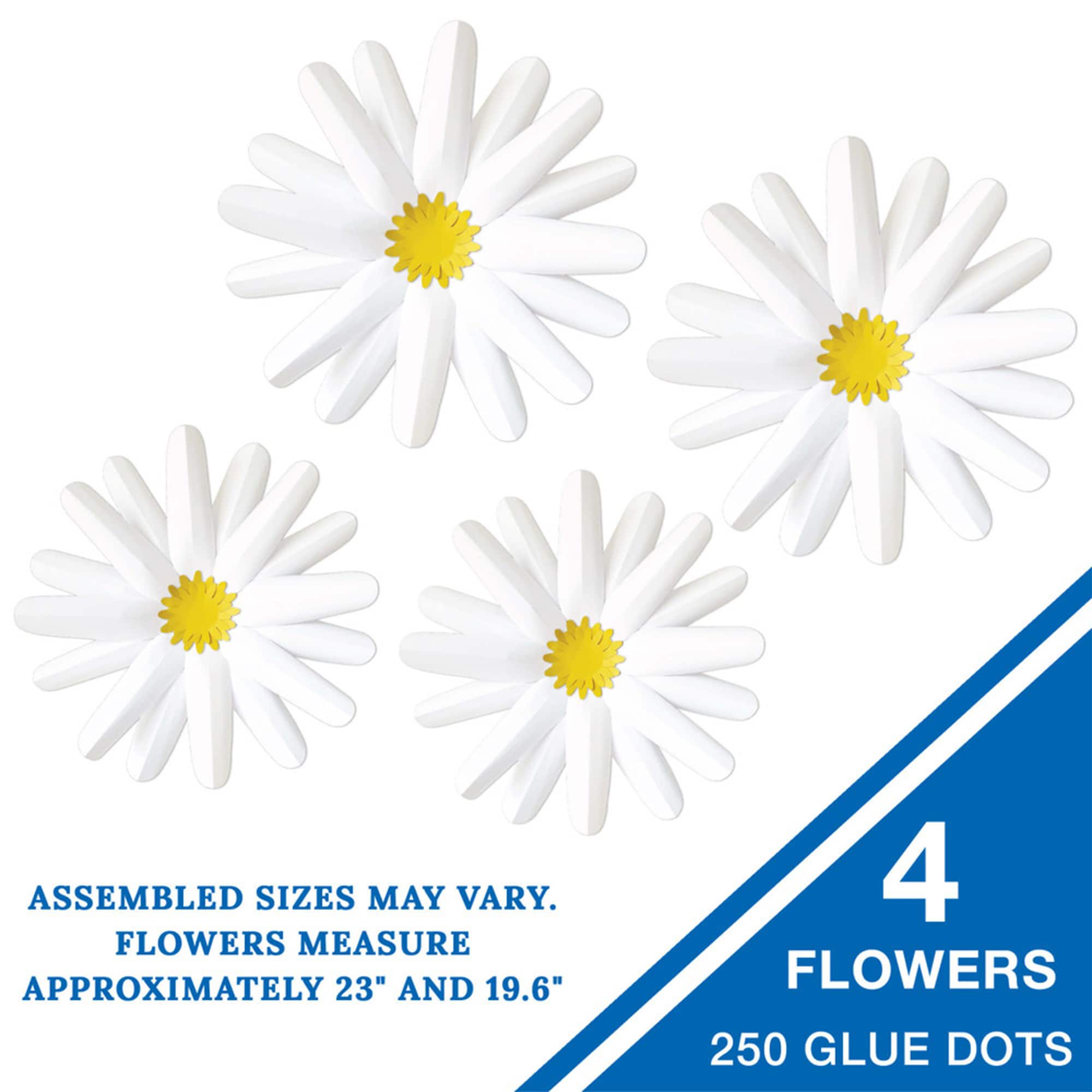 Carson Dellosa® Education Happily Ever Elementary Retro Remix Daisies Accents, 3 Packs of 4