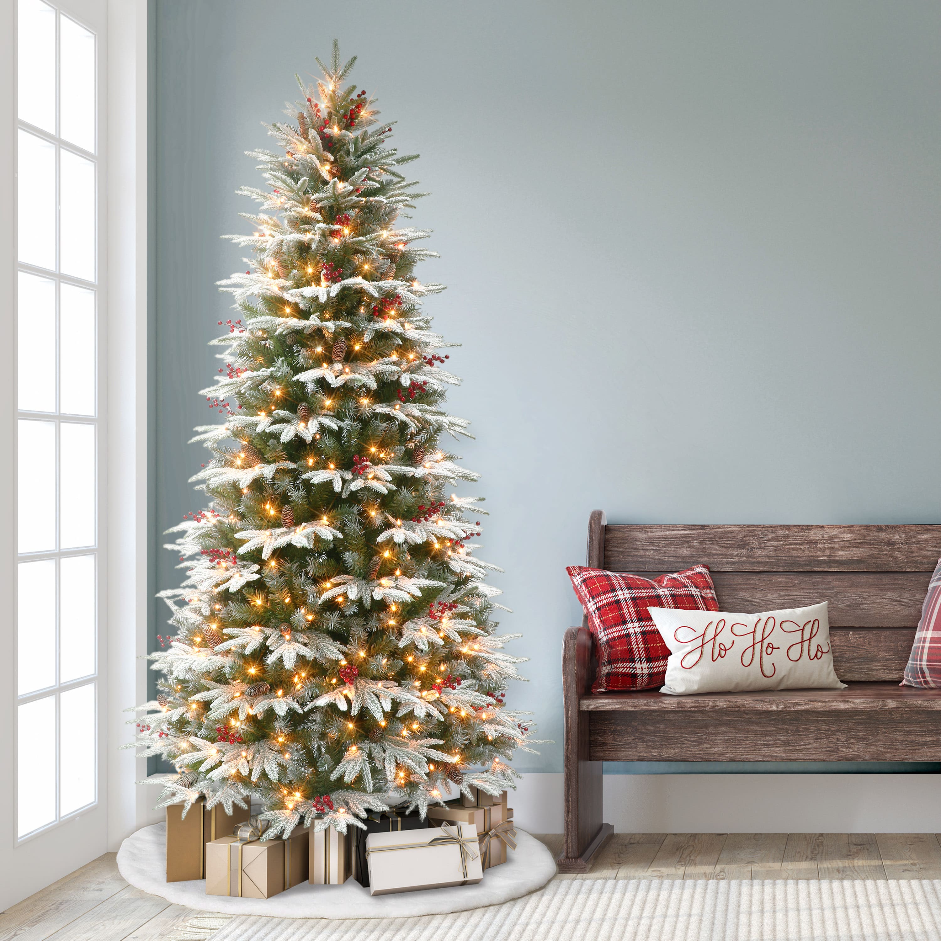 9ft. Pre-Lit Halifax Fir Artificial Christmas Tree, Clear Lights
