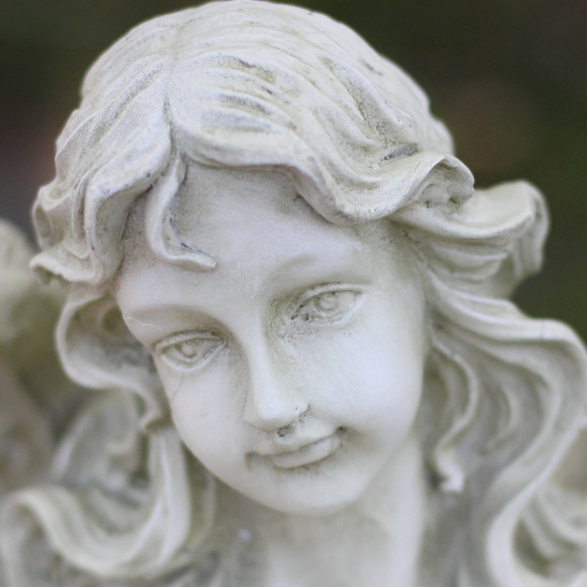 24.5" Light Olive Green Praying Angel Garden Statue