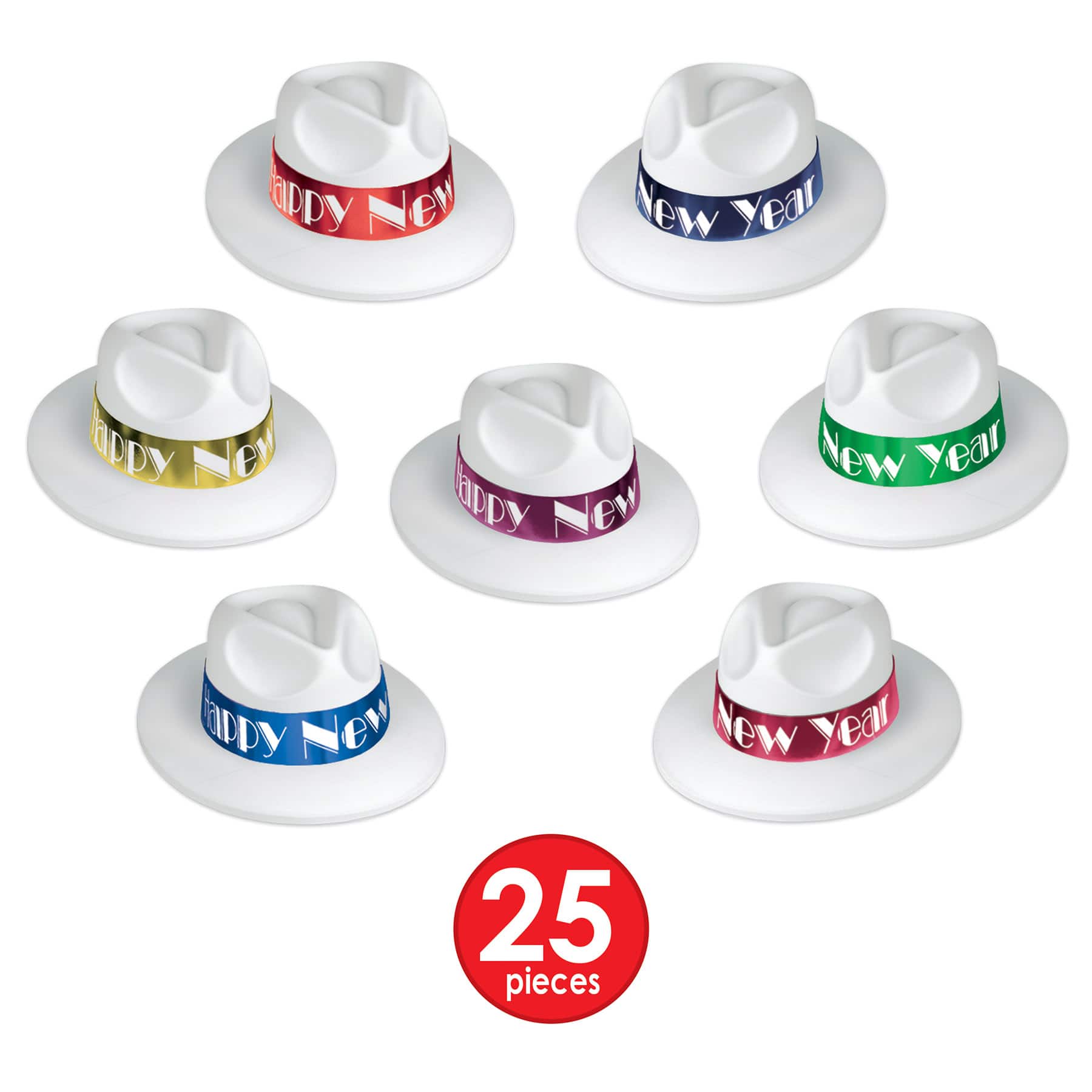 Beistle White New Year Caribbean Swing Party Favor Kit for 50