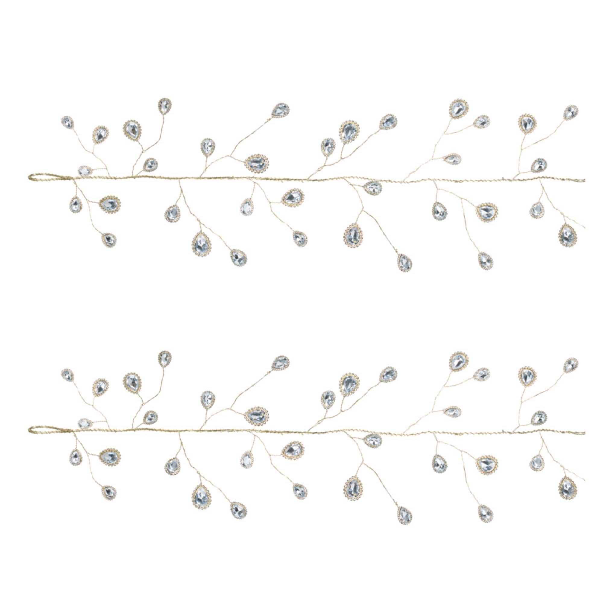 Melrose 5.5ft. Teardrop Jewel Garlands, 2ct.