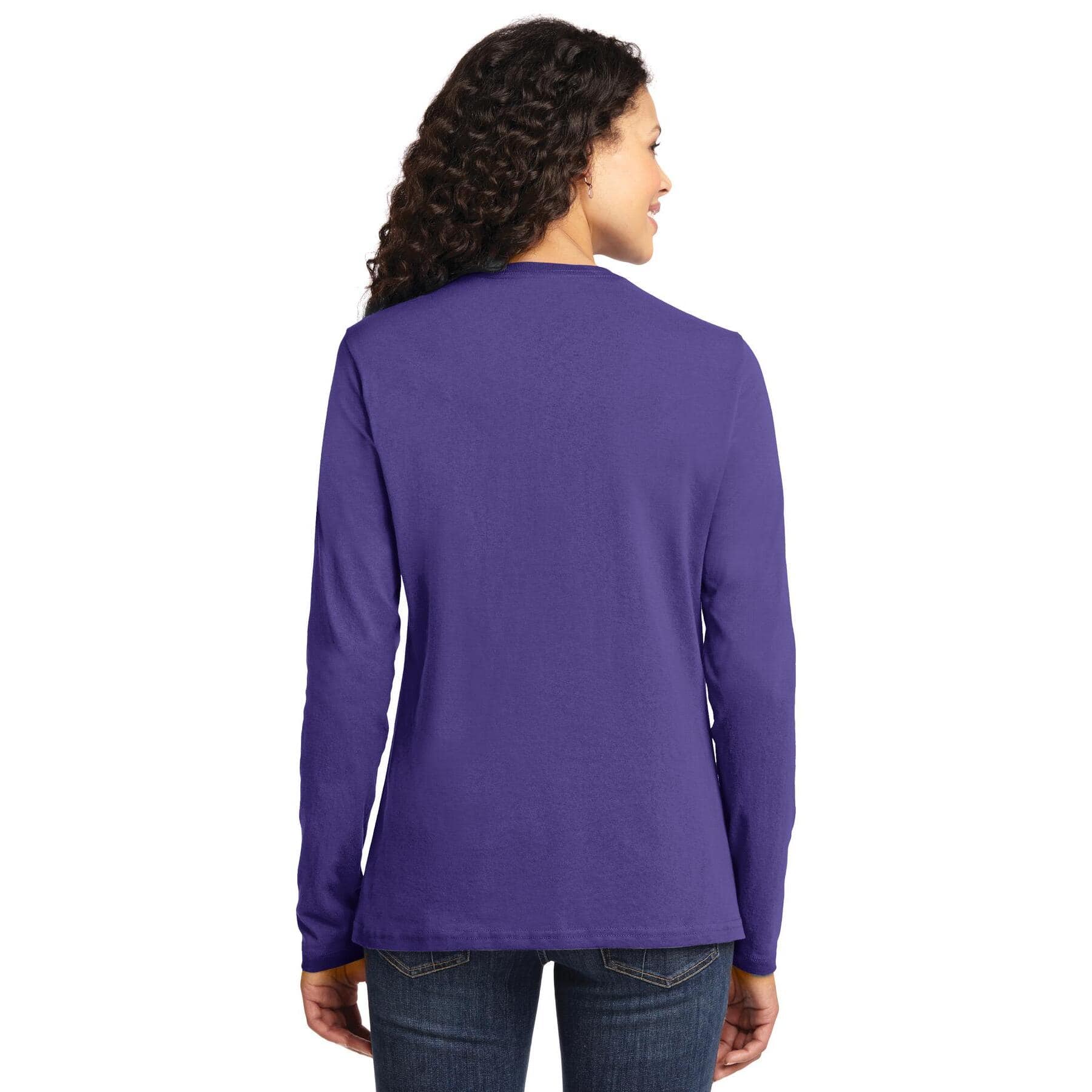 Port & Company® Core Cotton Colors Long Sleeve Ladies T-Shirt