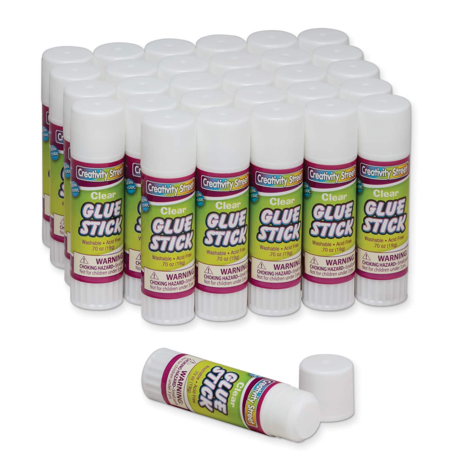 Creativity Street® Clear Glue Sticks, 2 Packs of 30
