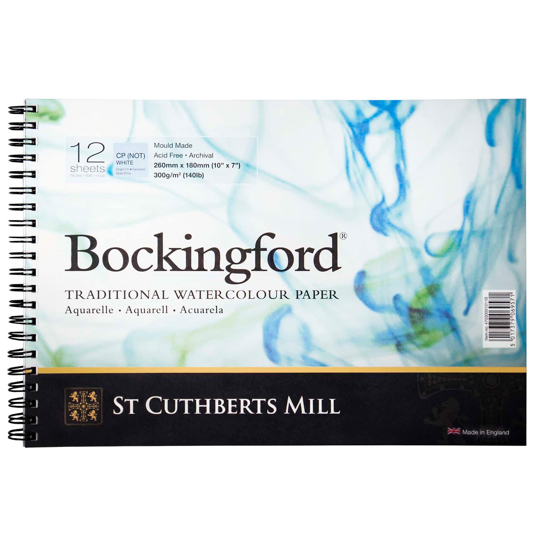 Bockingford® White Cold Pressed Spiral Binding Watercolor Pad