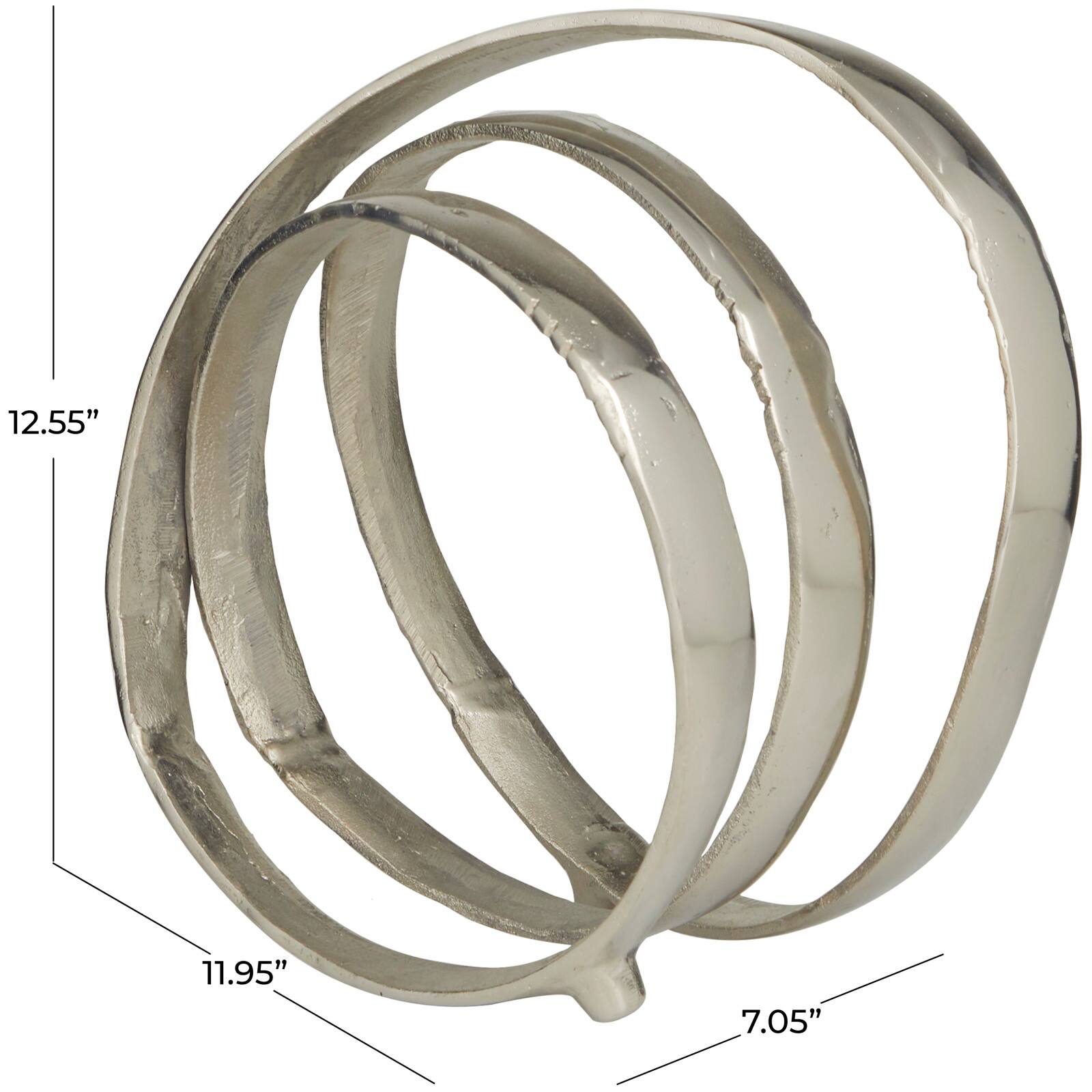 13" Aluminum Looped Abstract Sculpture