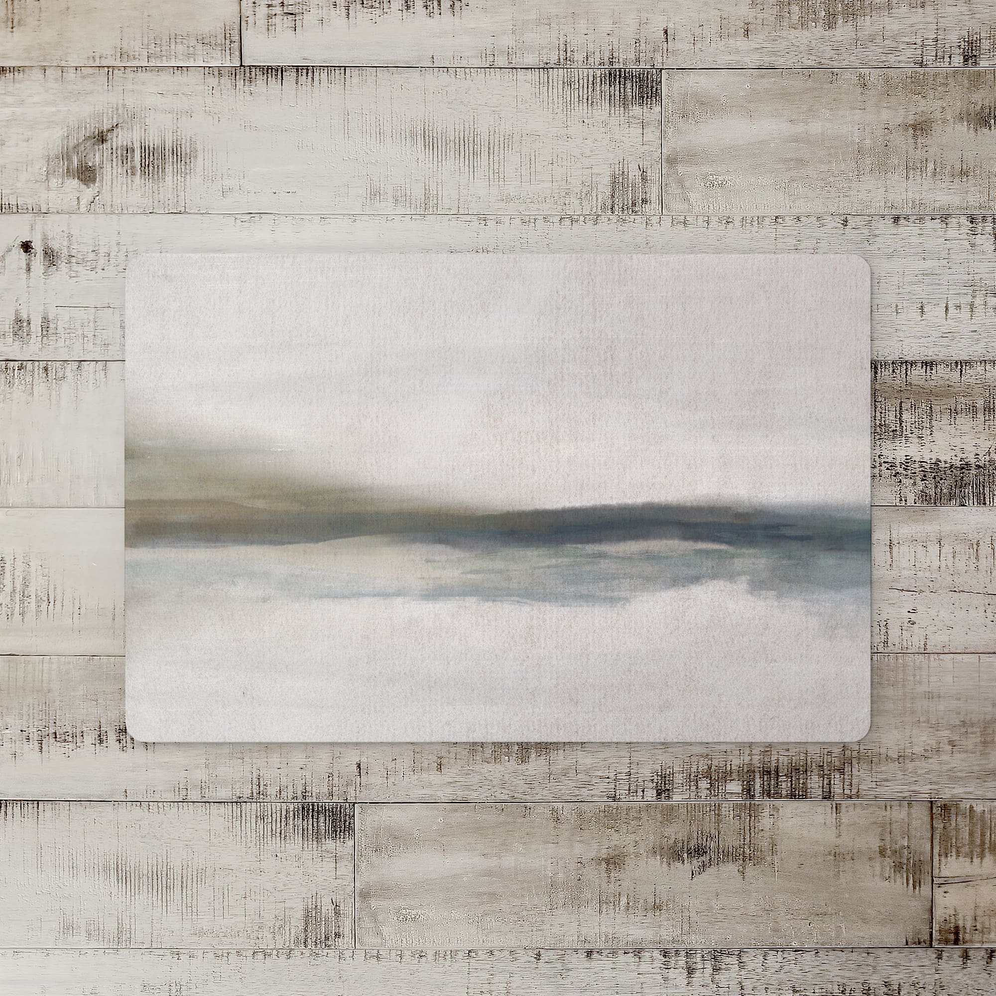 18" x 27" Cloudy Moody Toned Abstract Floor Mat