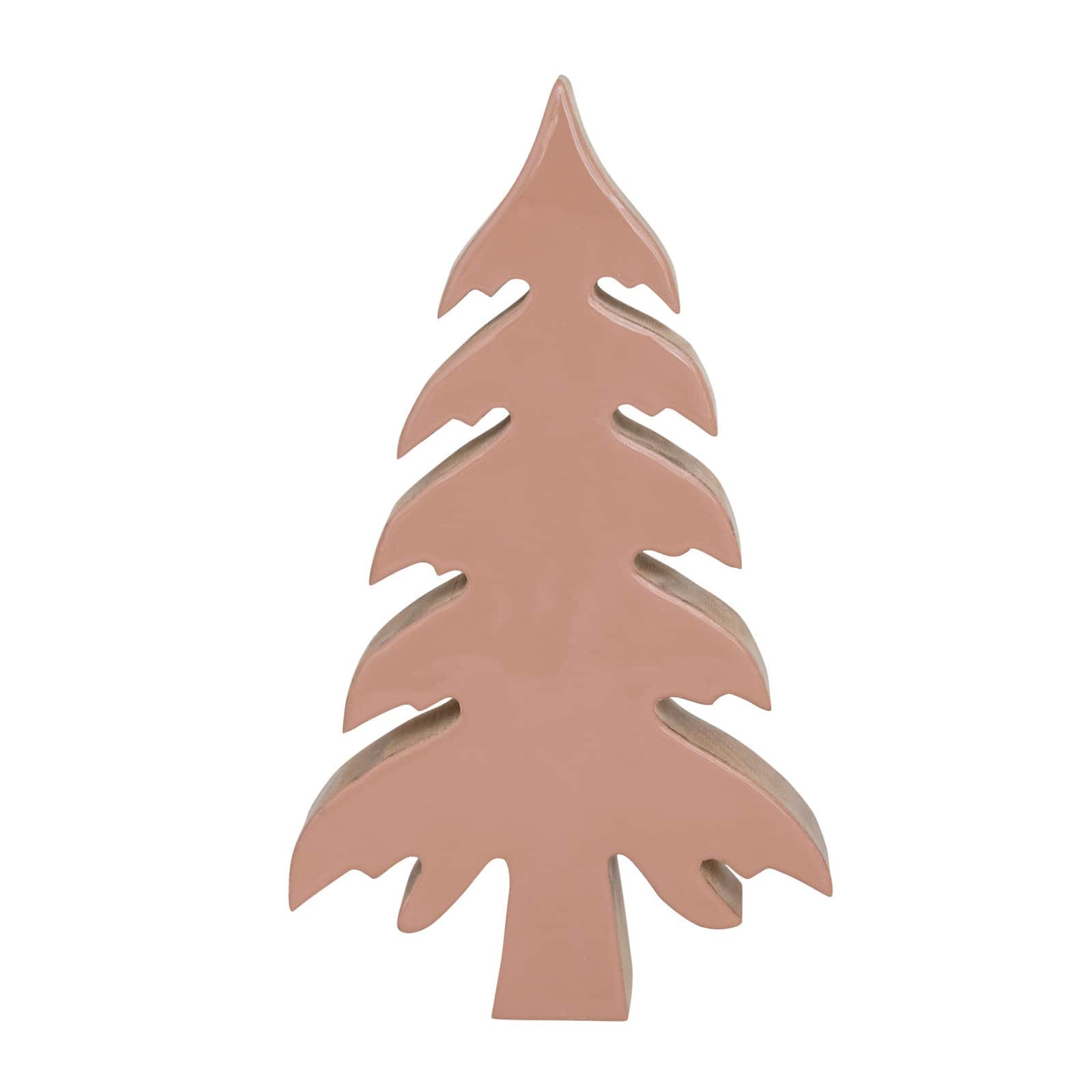 Hello Honey® 9.5" Blush Enamel Mango Wood Christmas Tree