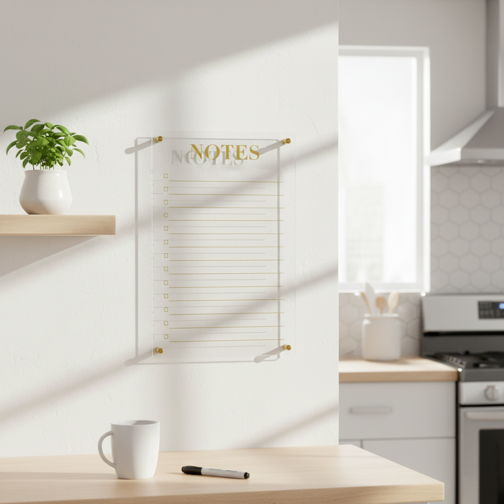 11" x 18" Clear Acrylic Dry Erase Notes Board by Ashland®