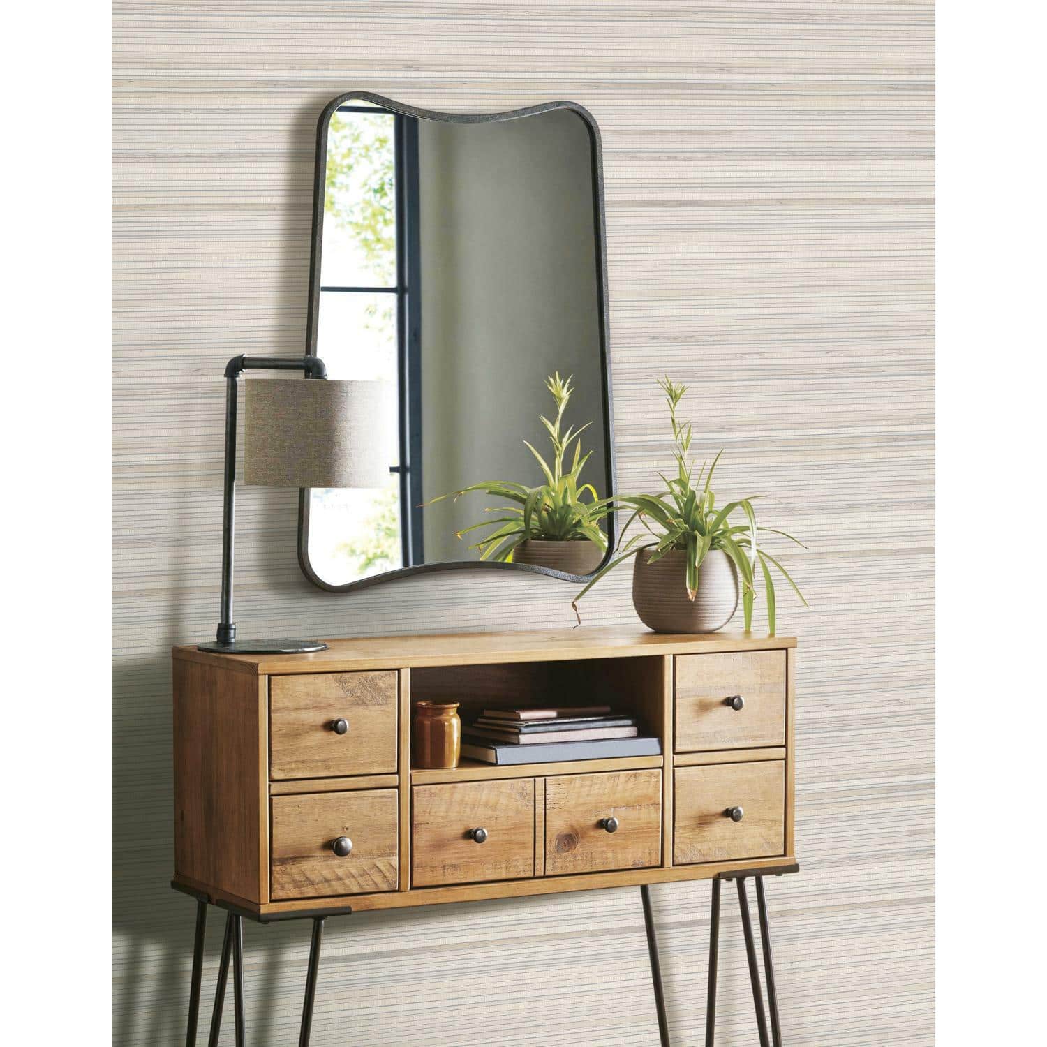 RoomMates Faux Bamboo Grasscloth Peel & Stick Wallpaper