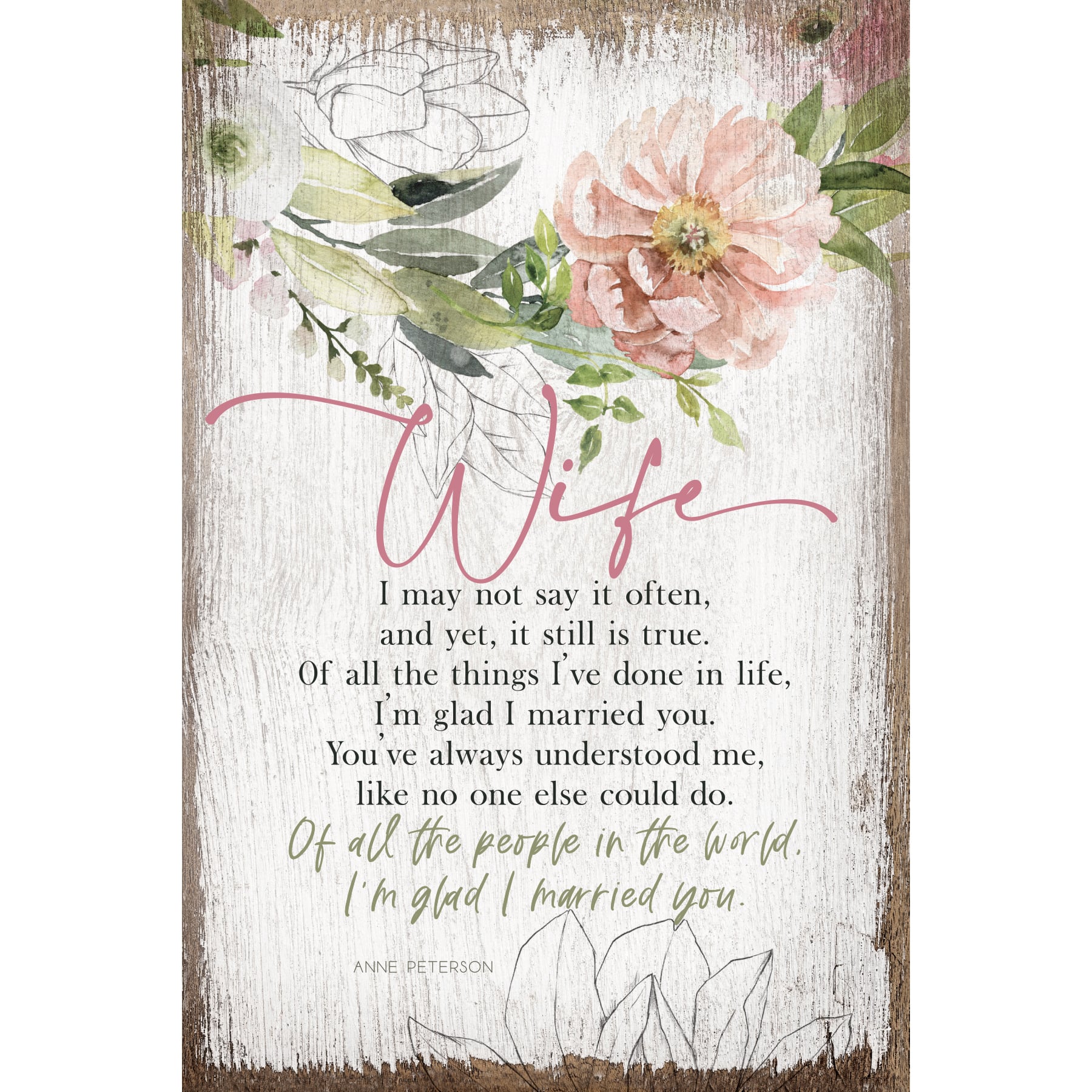Wife I May Not Say Inspirational Wood Plaque