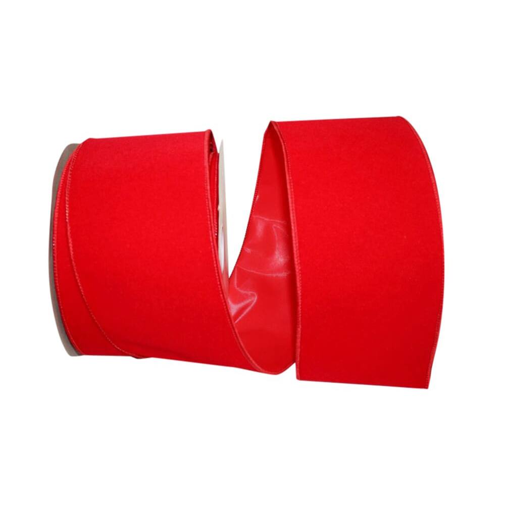 JAM Paper 4" x 25yd. Velvet Wired Heavy Commercial Ribbon