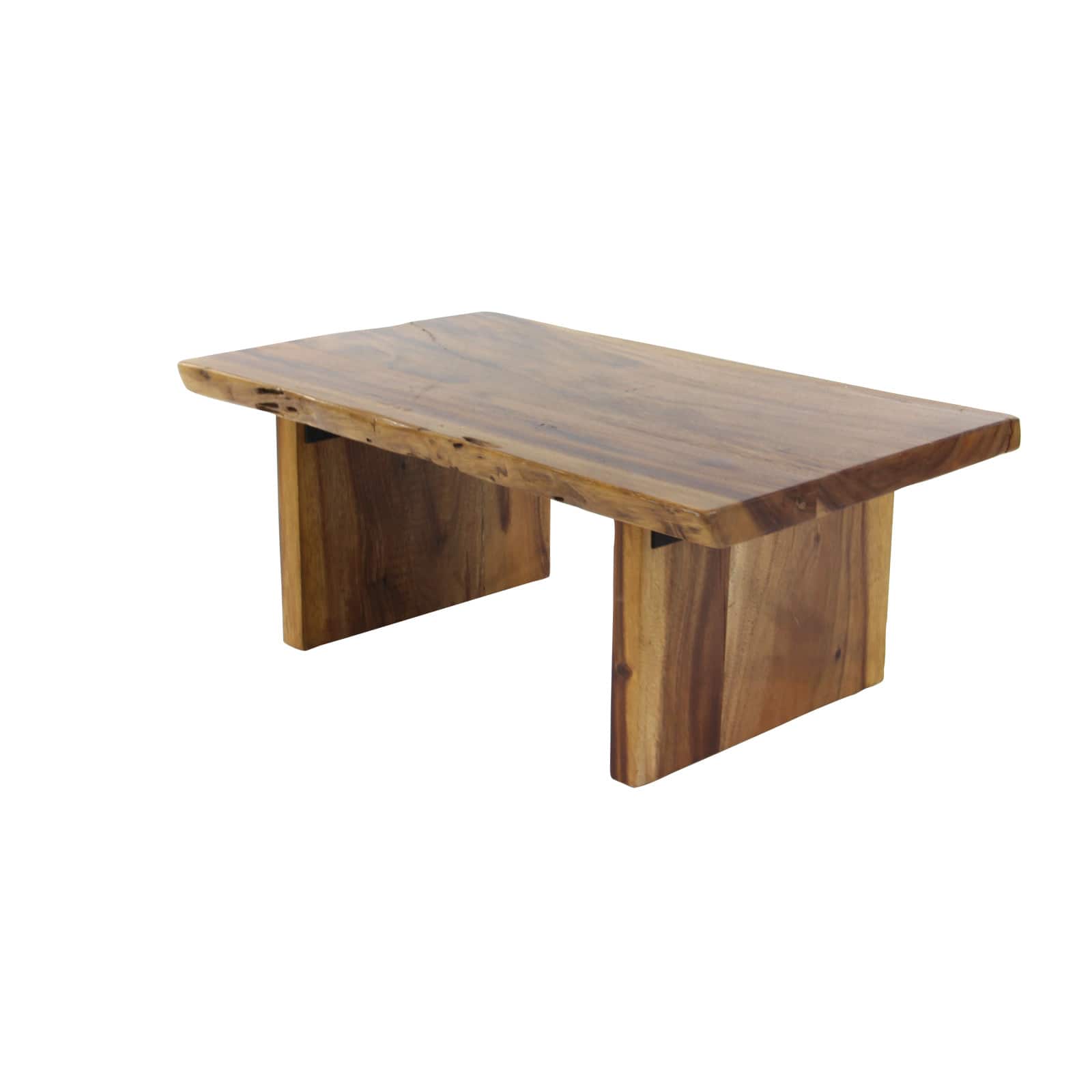 Brown Wood Contemporary Coffee Table, 16" x  40" x  24"