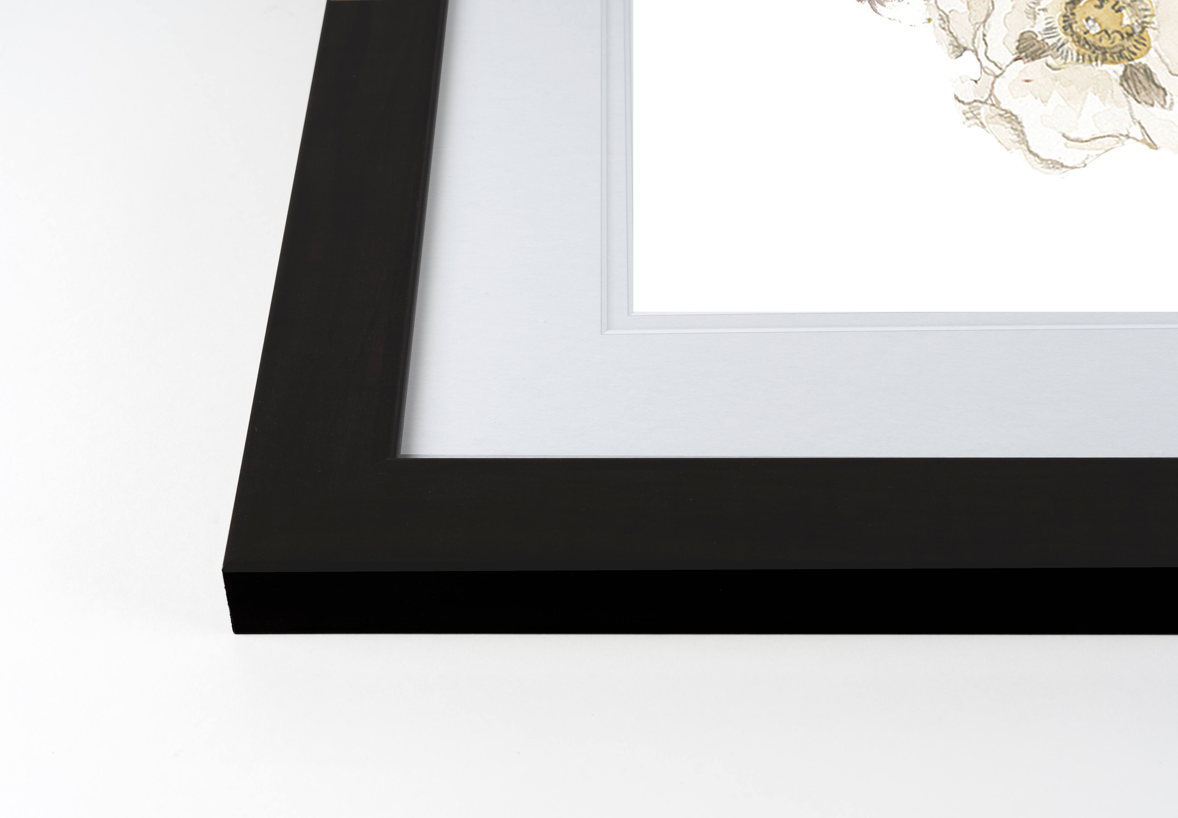 Give Thanks Fall Print in Black Frame