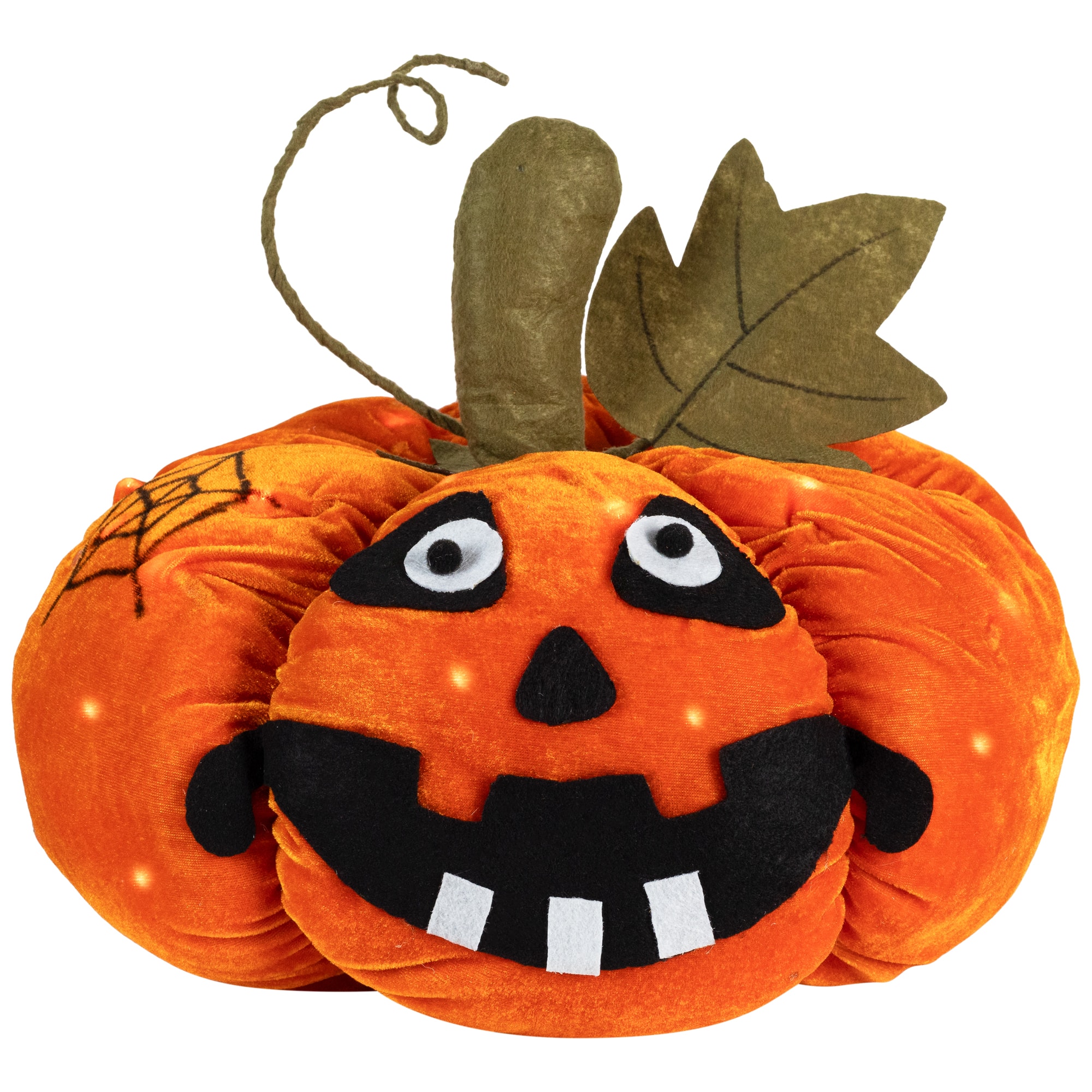 LED Lighted Plush Halloween Jack-o-Lantern Pumpkin