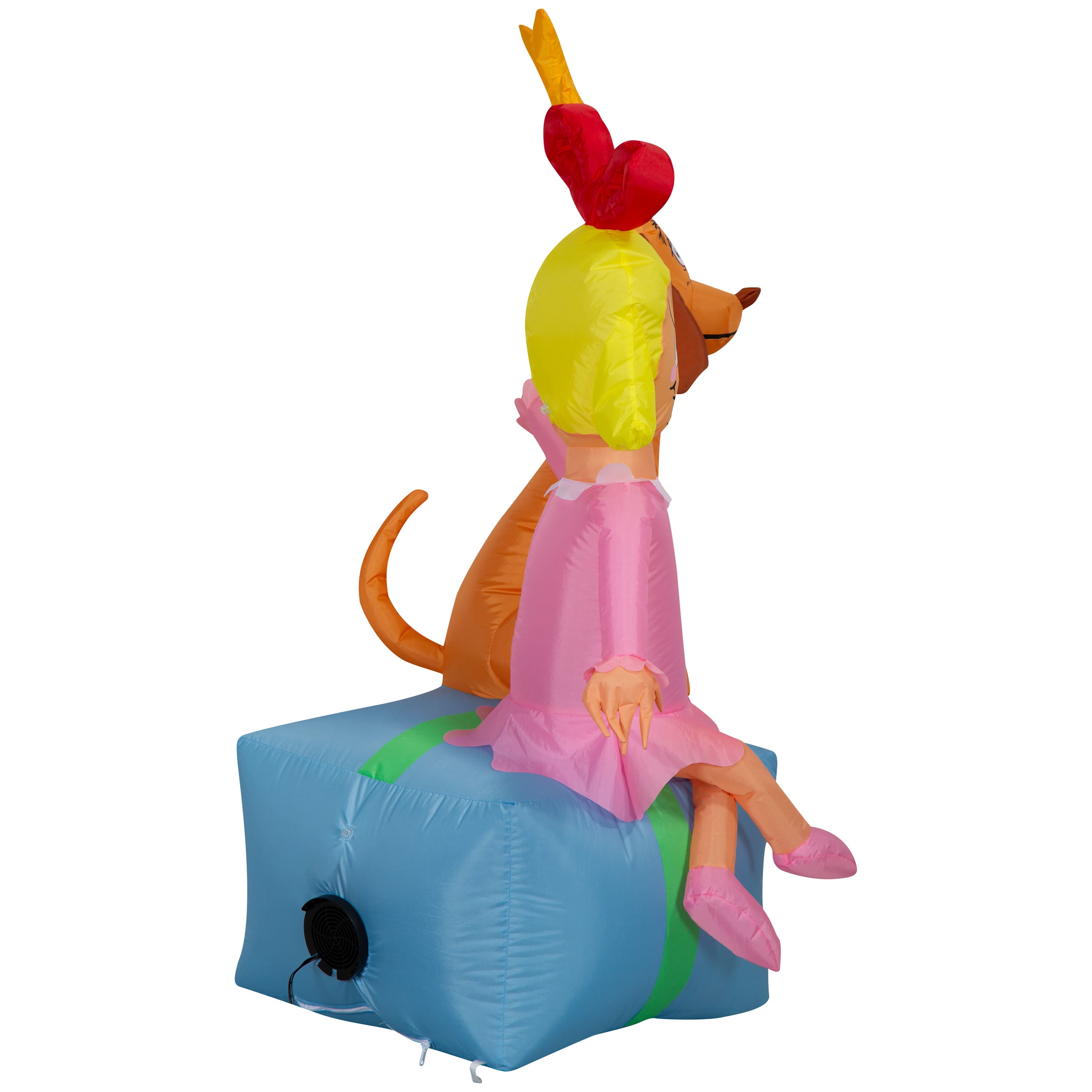 Airblown® Dr. Seuss™ Inflatable Cindy & Max on Seussian Pantone Present Christmas Light Décor