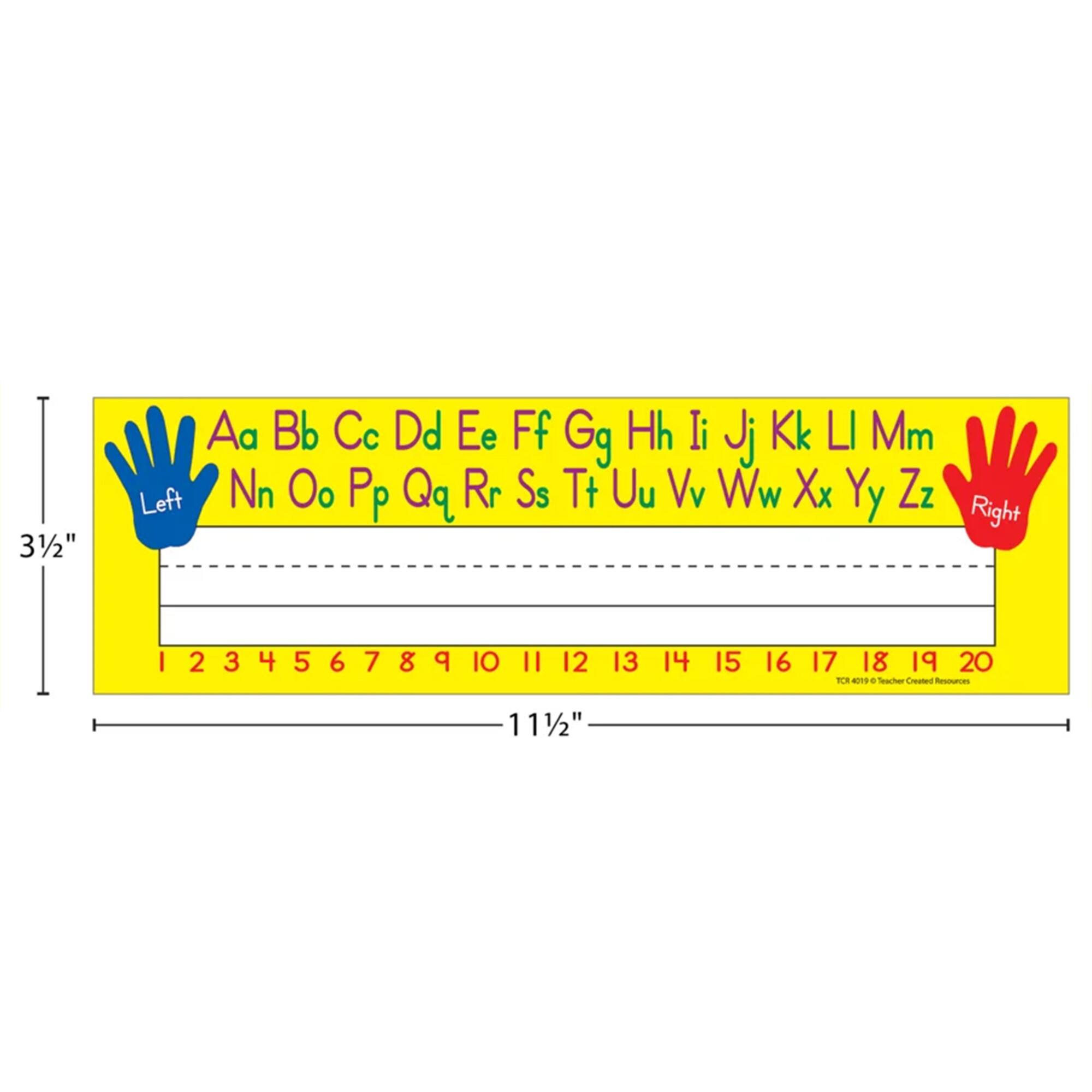Teacher Created Resources® Left & Right Alphabet Name Plates, 6 Packs of 36