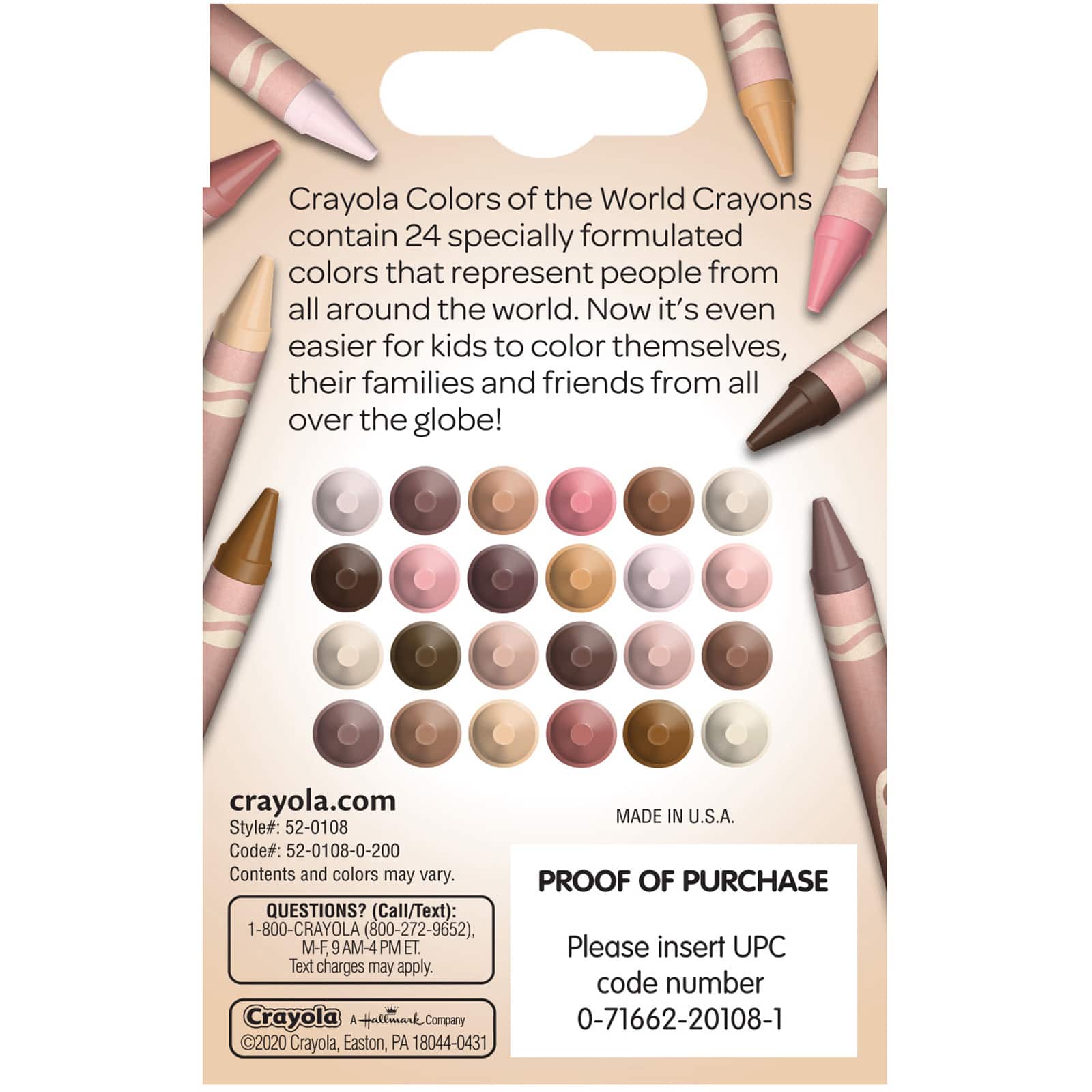 12 Packs: 24 ct. (288 total) Crayola® Colors of the World™ Skin Tone Crayons