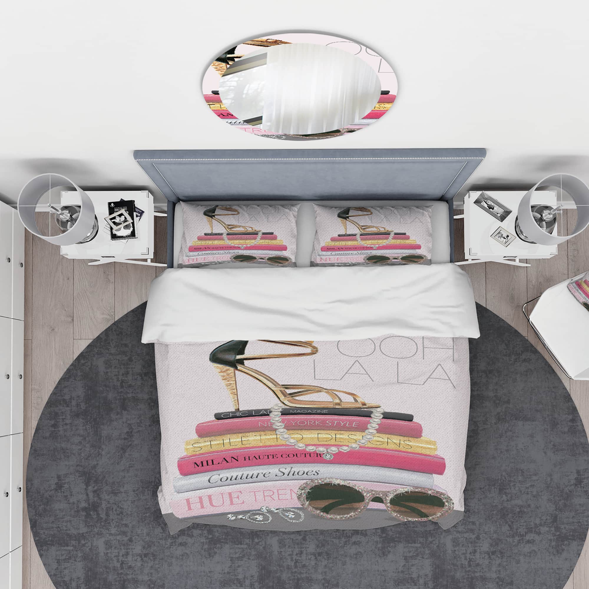 Designart 'Paris Glamourous Gold Style II' Teenage Bedding Set