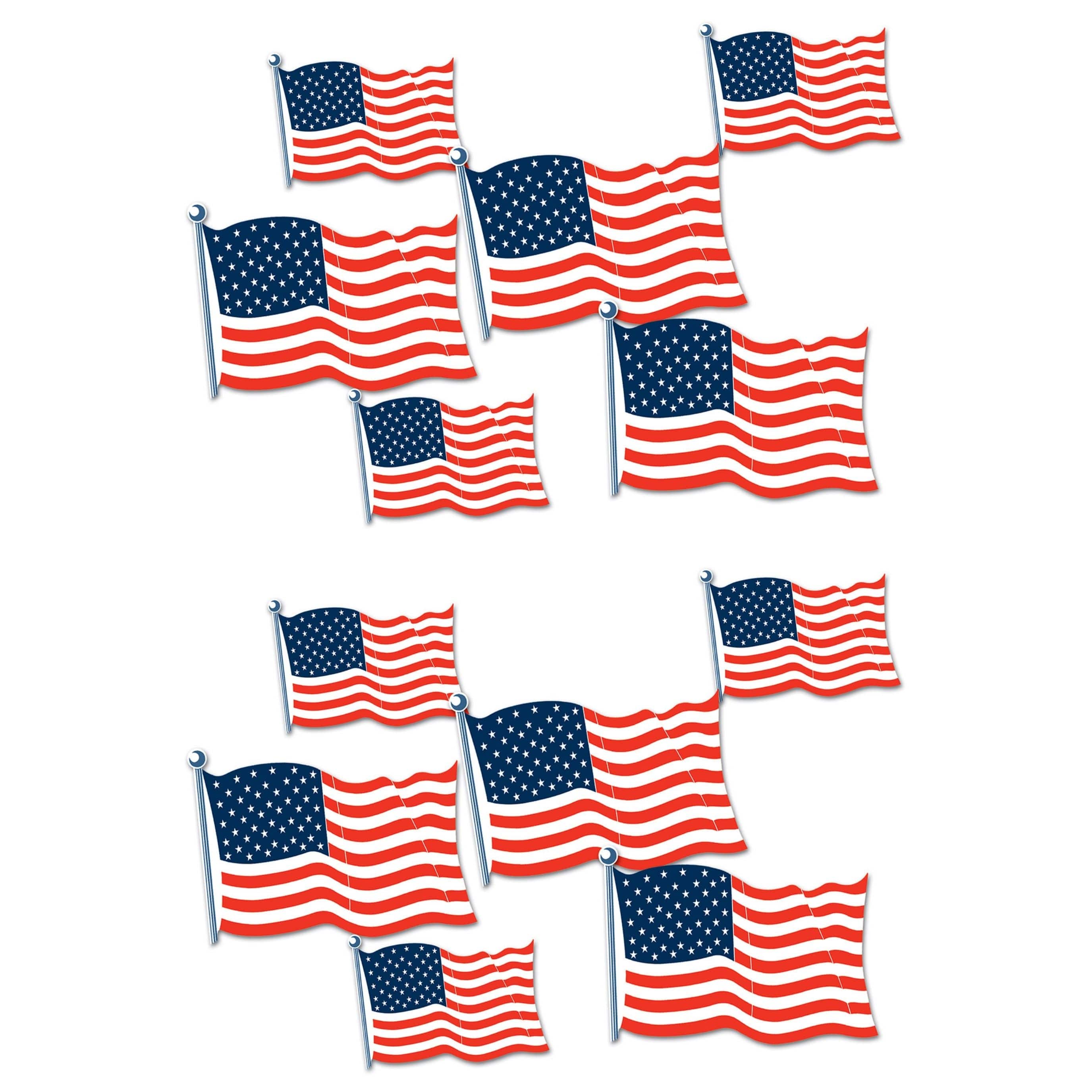 Beistle American Flag Cutouts, 12ct.