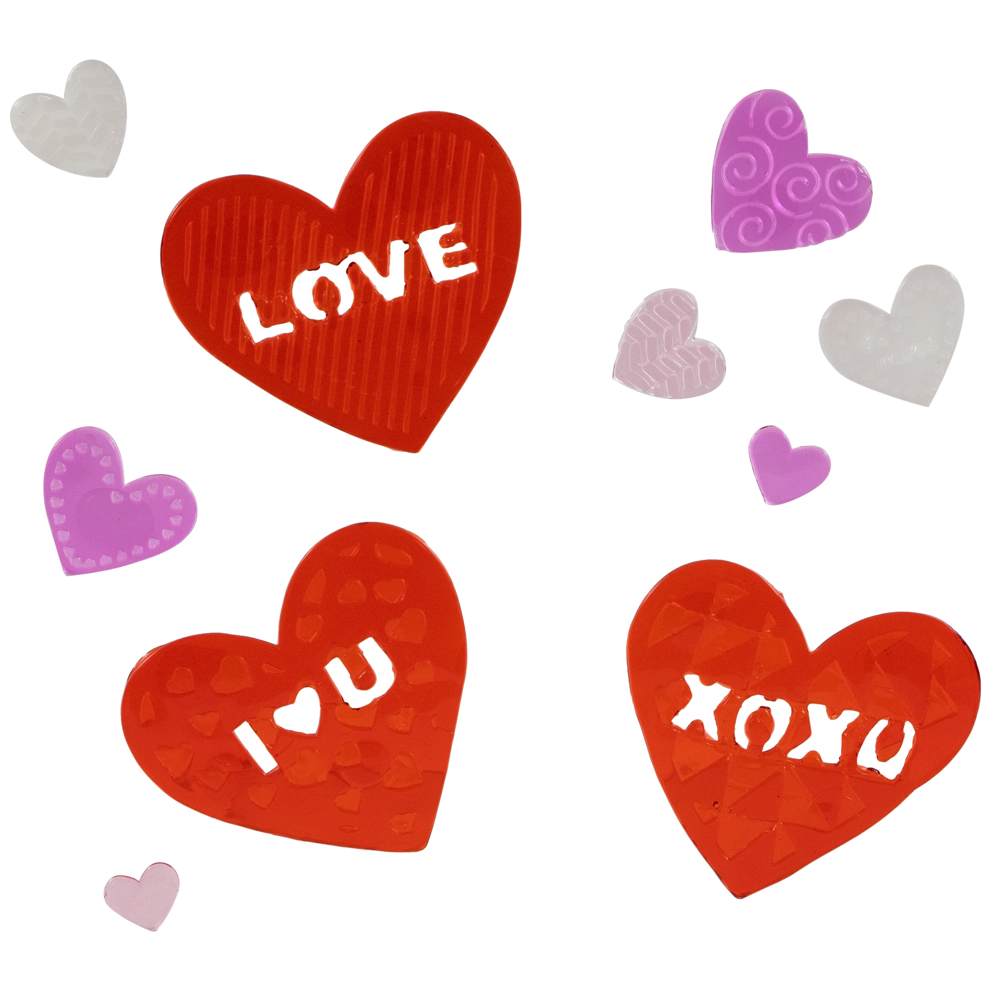 Double Sided Valentine's Day Gel Window Clings, 5ct.