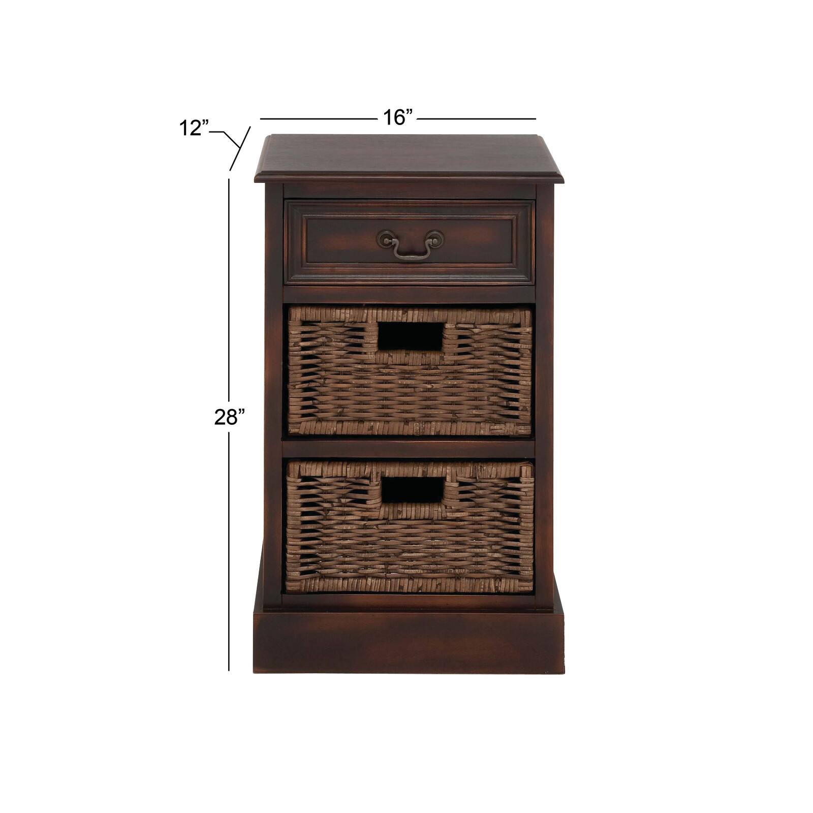28'' Maroon Traditional Wood Storage Unit