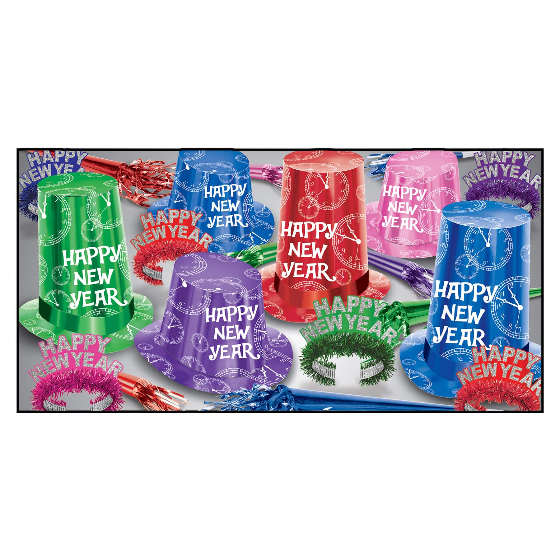 Beistle Super Hi-Hat New Year's Eve Party Kit