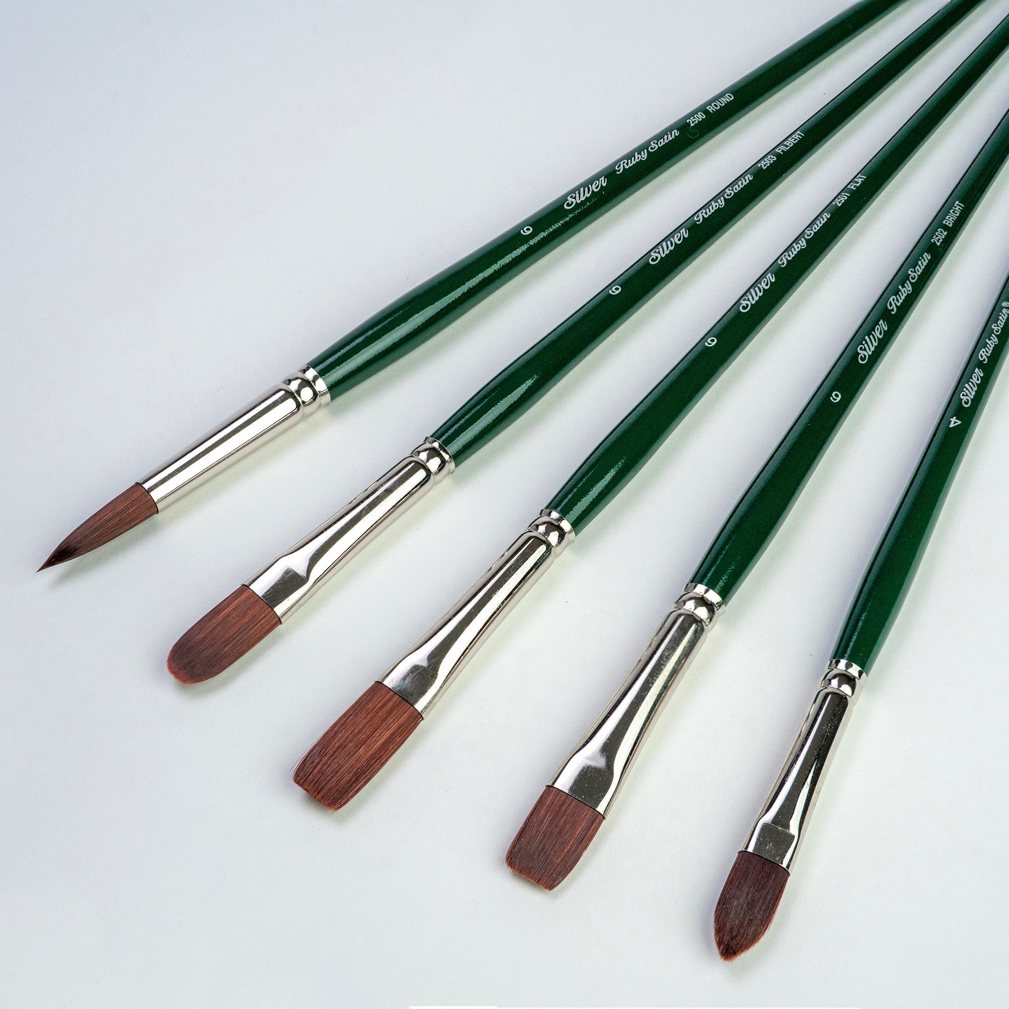 Silver Brush Limited Ruby Satin® 5 Piece Brush Set
