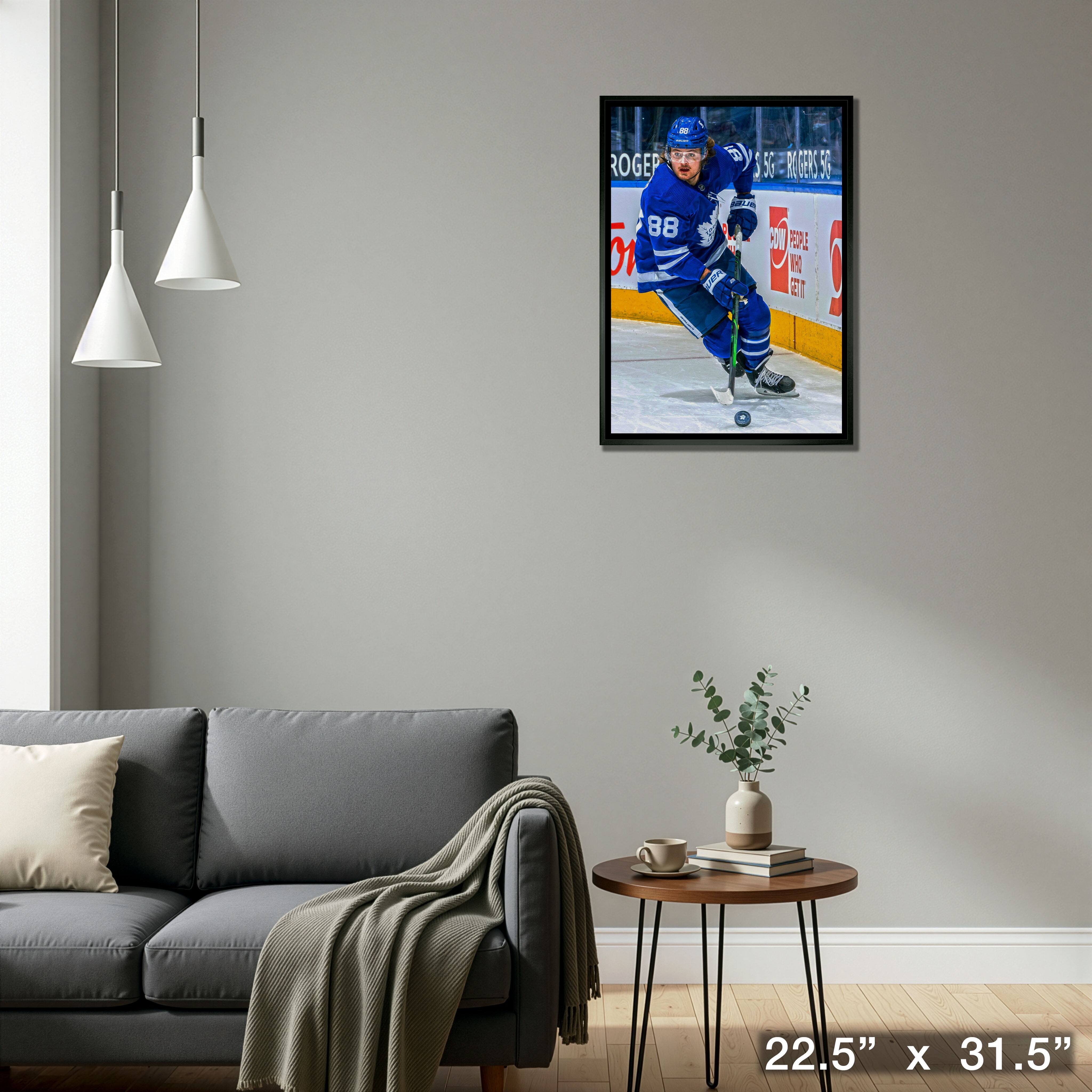 William Nylander Toronto Maple Leafs Framed 20" x 29" Skating Canvas 22.5" x 31.5"