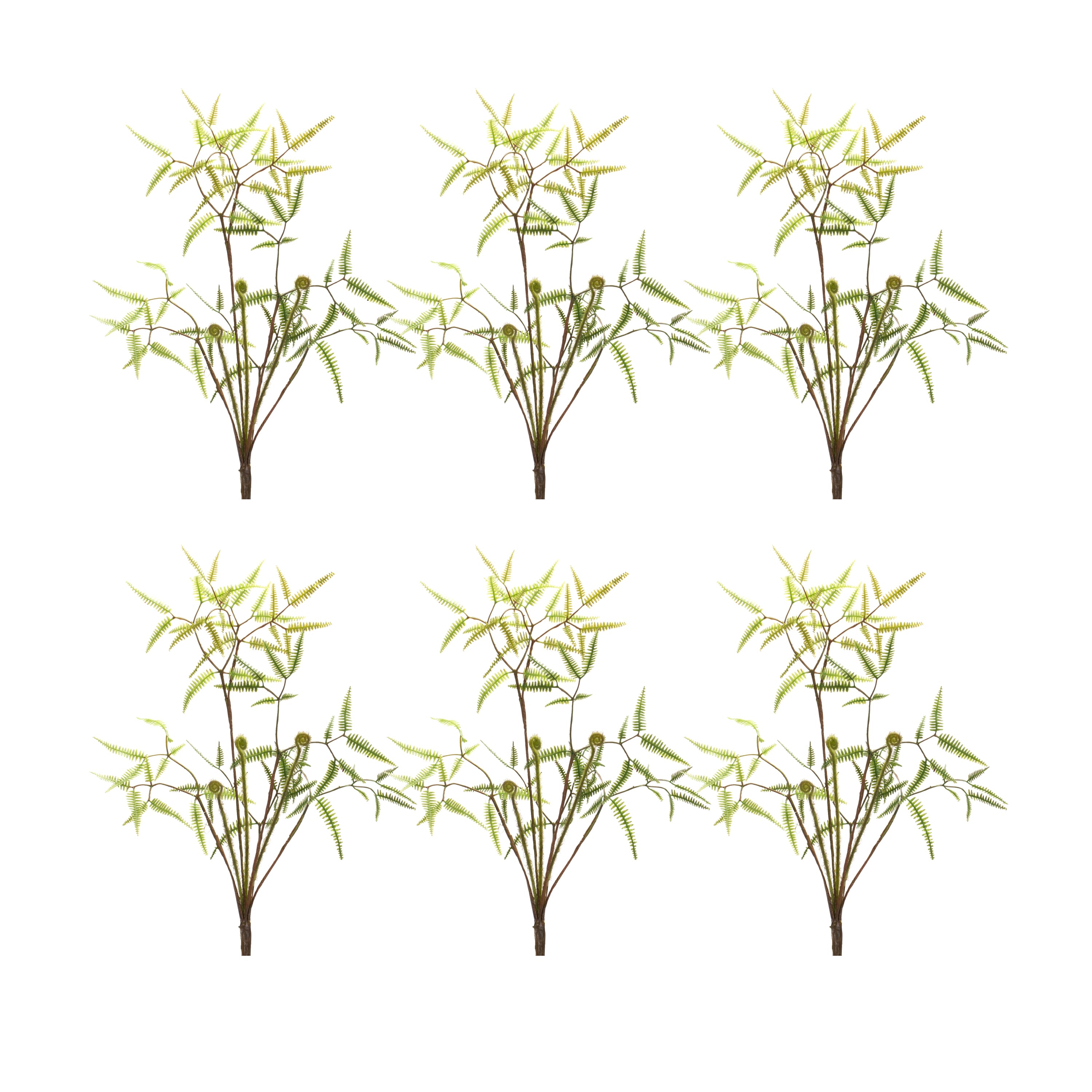 19" Mini Fern Bush, 6ct.