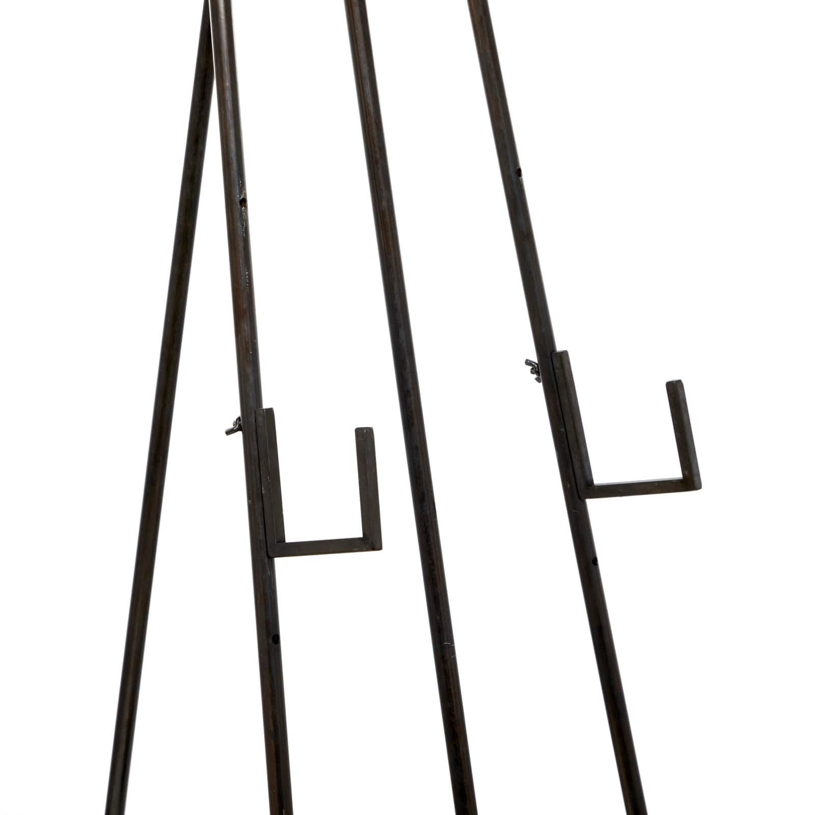 66" Black Iron Industrial Easel