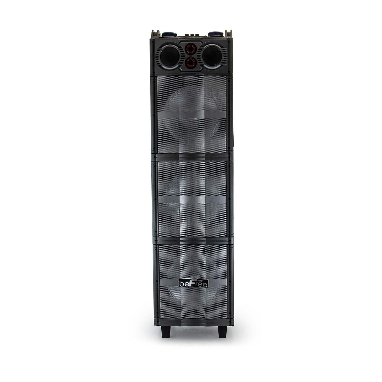 beFree Sound Triple 10" Portable Bluetooth Subwoofer Speaker With Party Lights