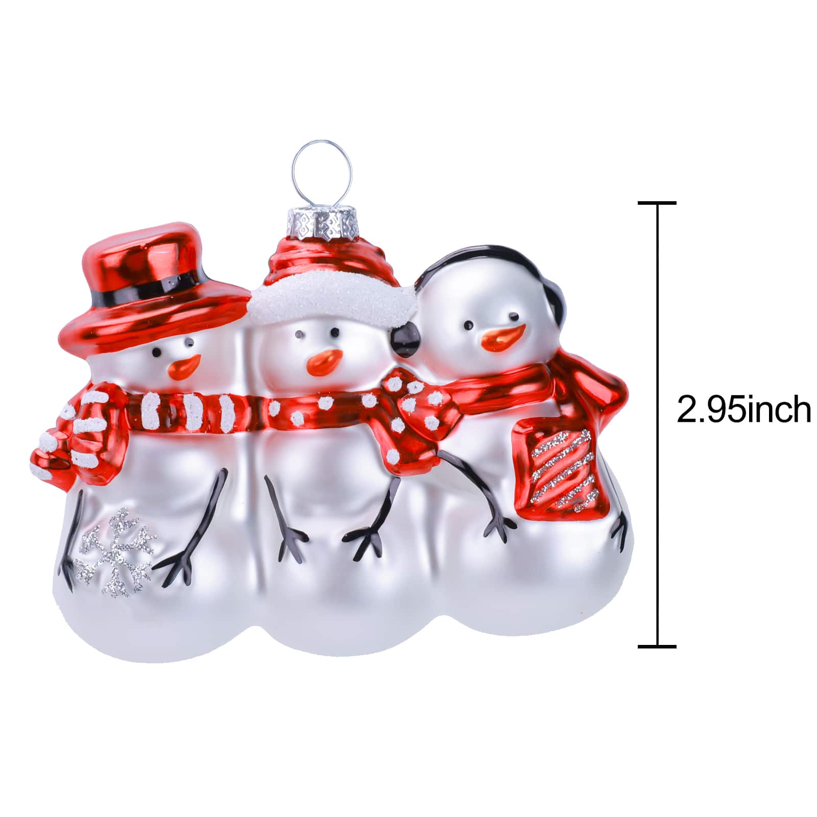 4" Snowman Friends Glass Ornament by Ashland®