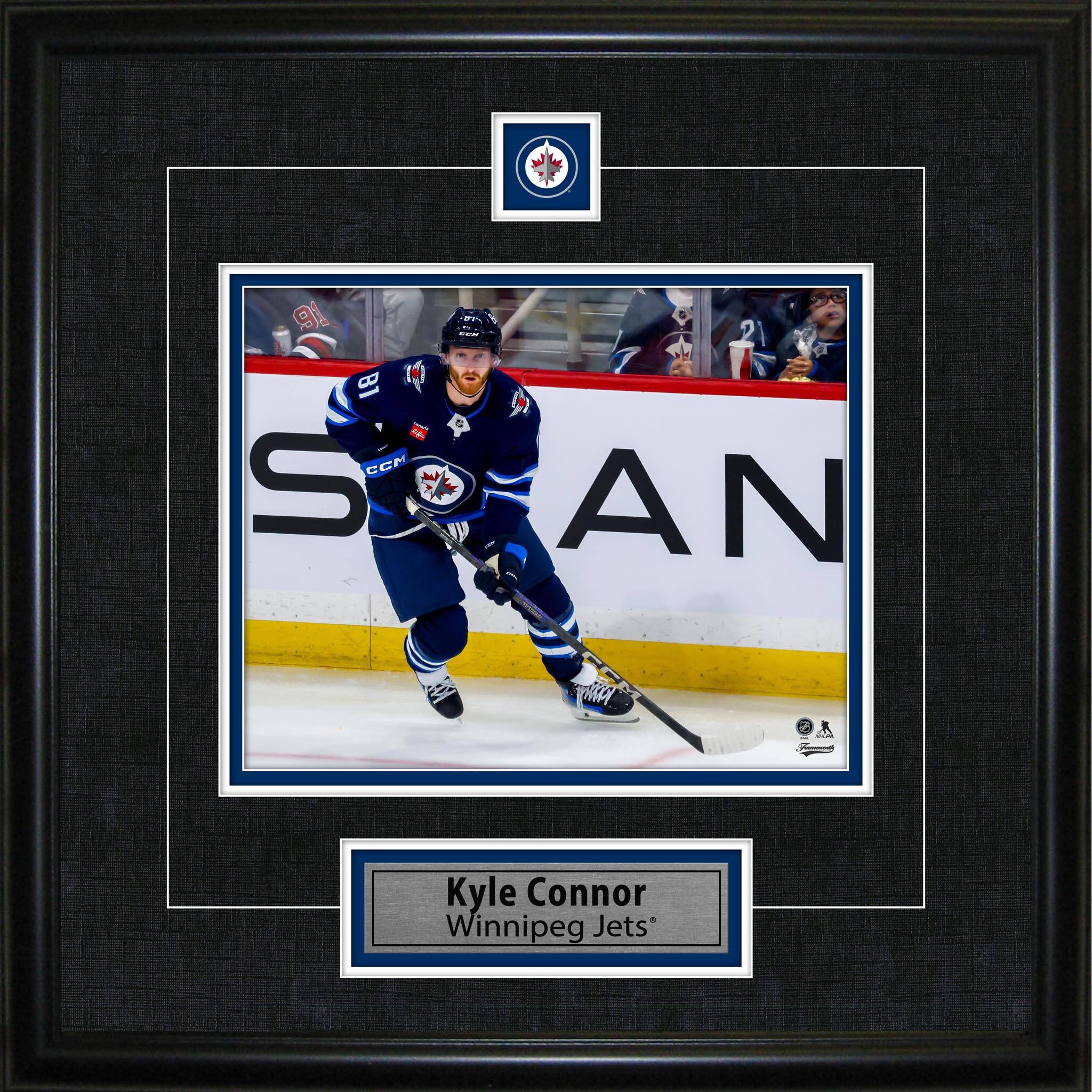 Kyle Connor Framed Pin & Plate Winnipeg Jets 18" x 18"
