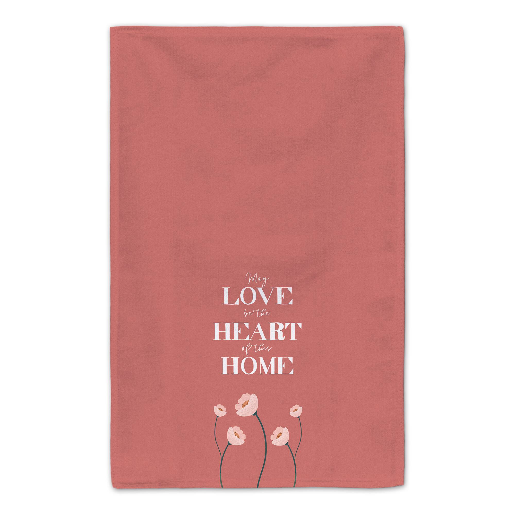 Love Heart Home 16" x 25" Tea Towel Set of 2
